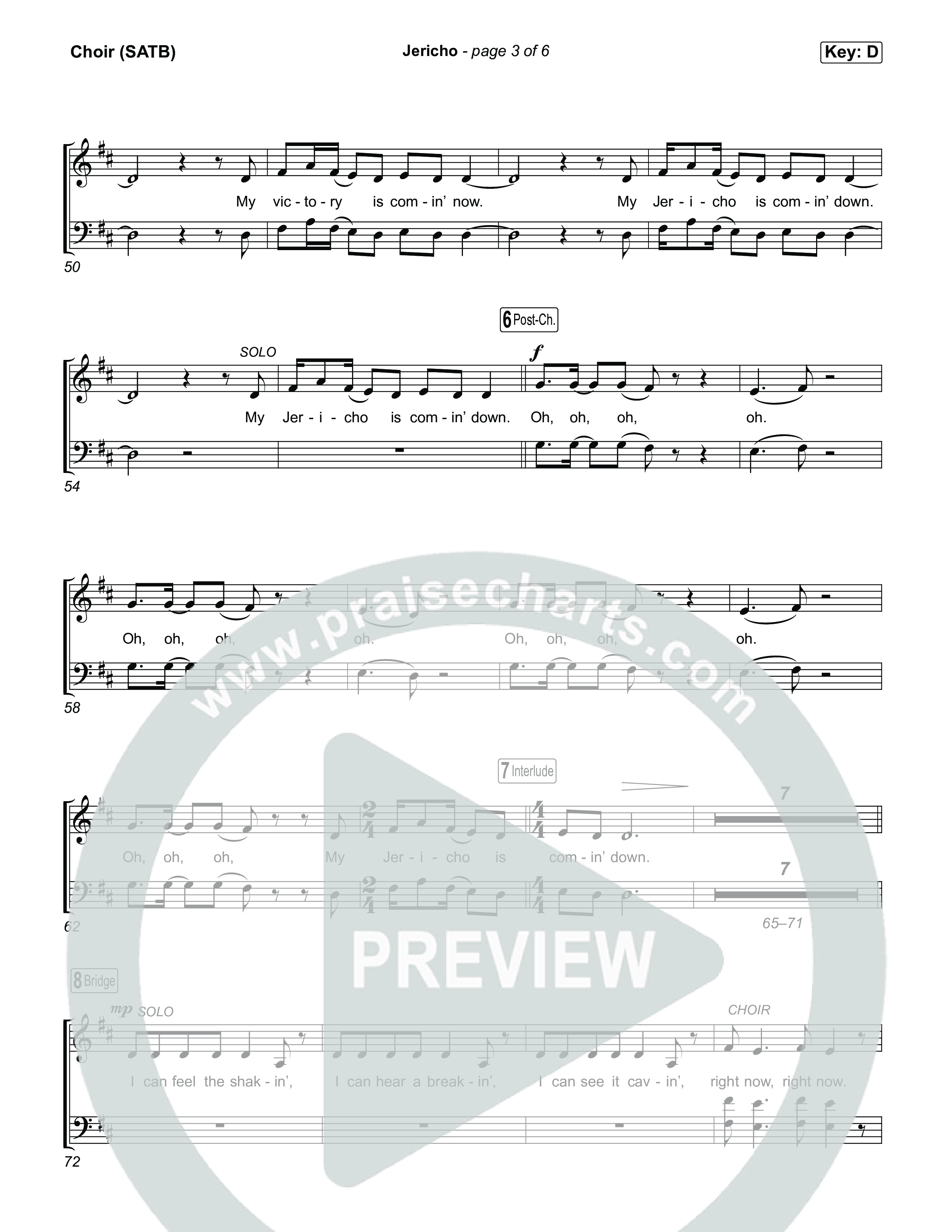 Jericho Choir Sheet (SATB) (First Pentecostal Church North Little Rock)