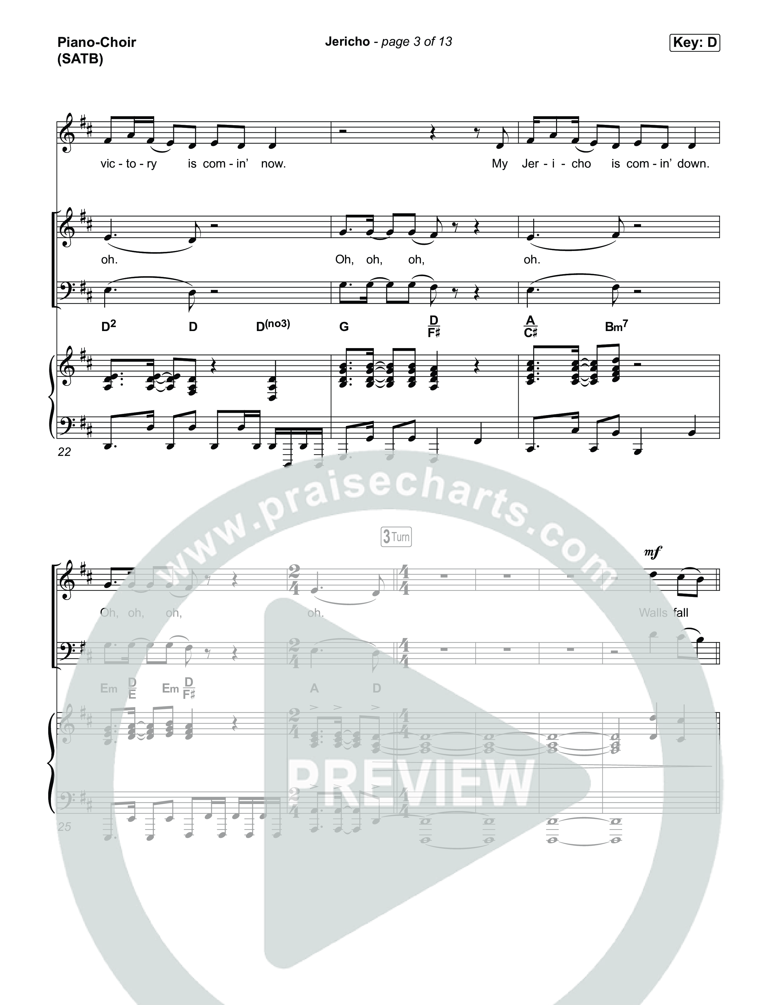 Jericho Piano/Vocal Pack (First Pentecostal Church North Little Rock)