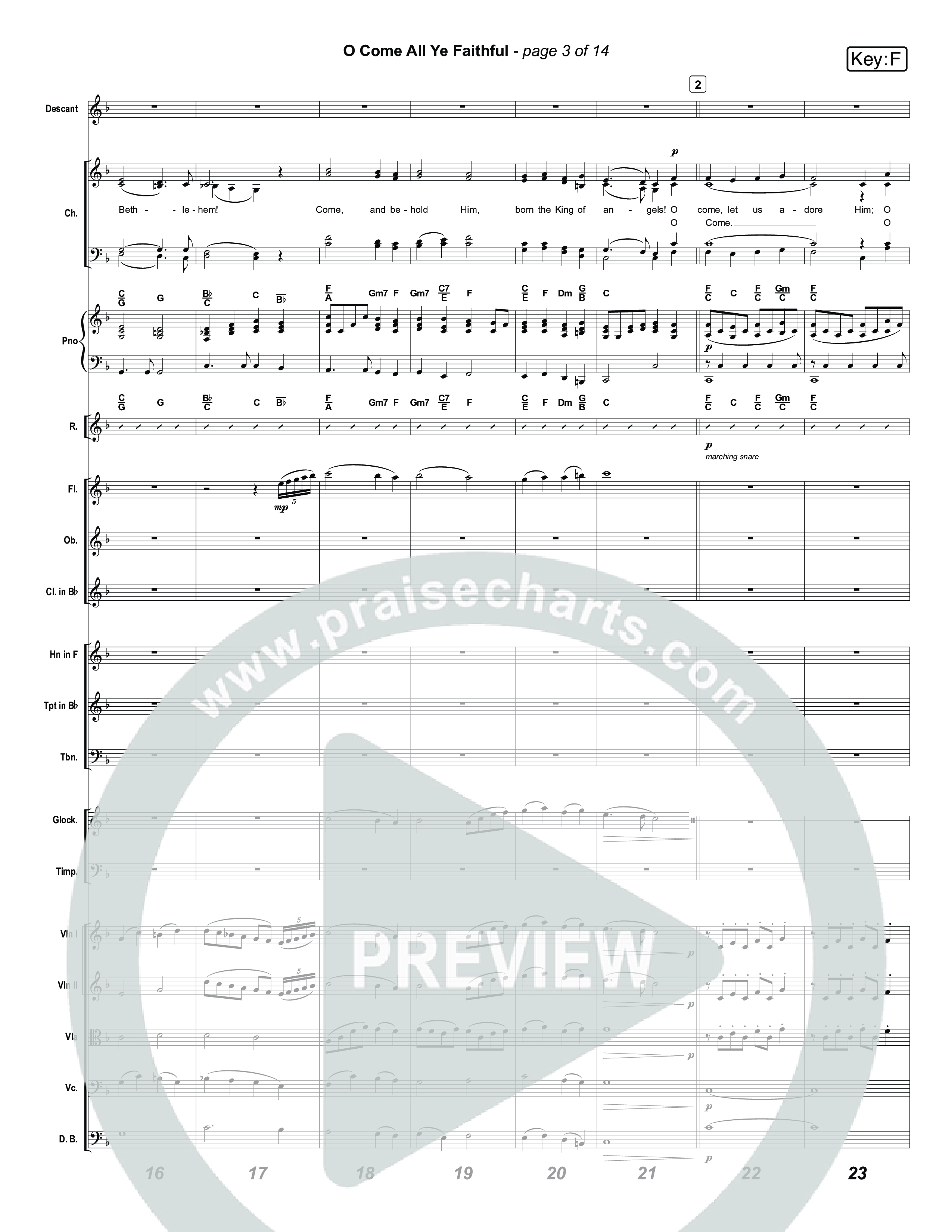 O Come All Ye Faithful (Live) Conductor's Score (Museum Of The Bible / Arr. Jared Haschek / Tasha Layton / Anthony Evans / Indiana Wesleyan University Choir)
