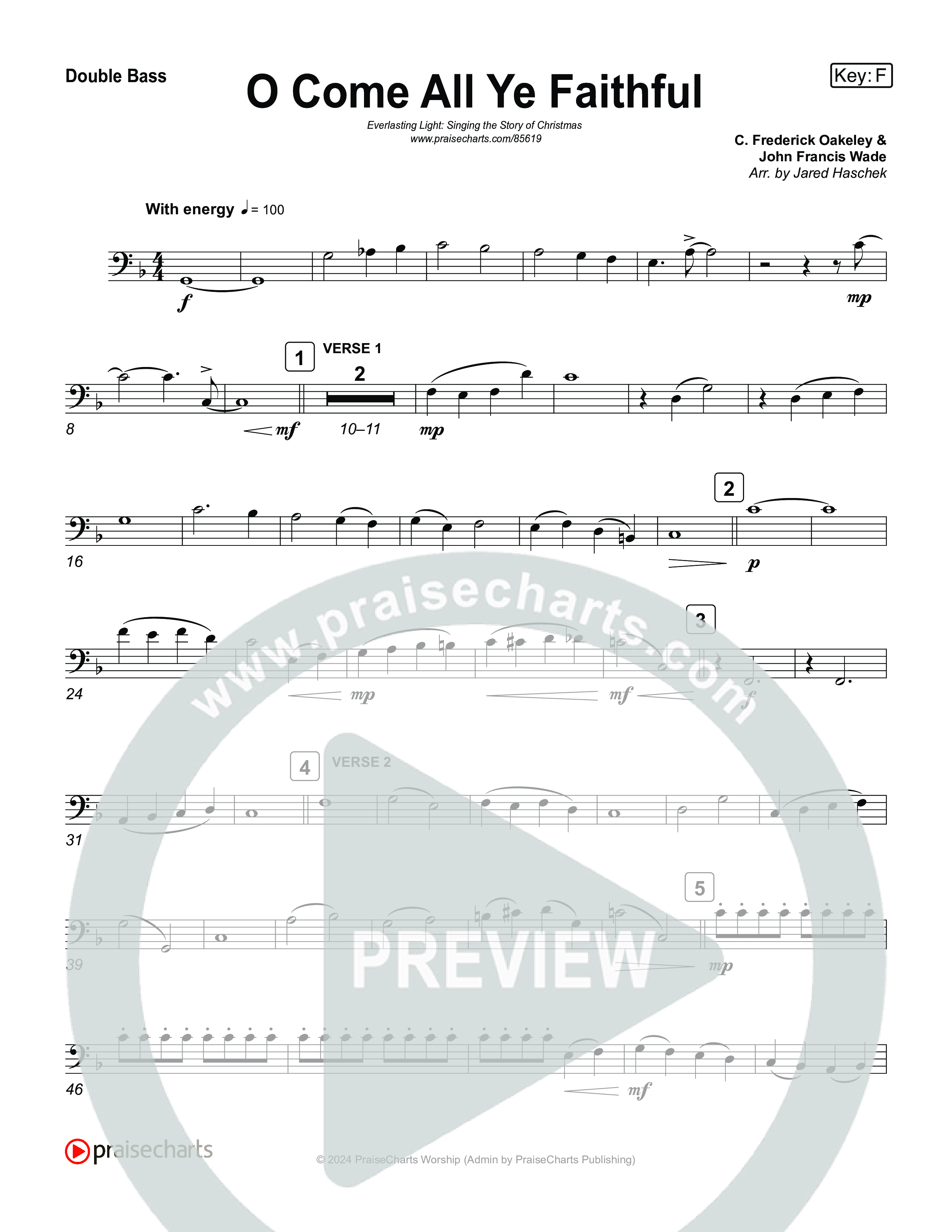 O Come All Ye Faithful (Live) String Bass (Museum Of The Bible / Arr. Jared Haschek / Tasha Layton / Anthony Evans / Indiana Wesleyan University Choir)