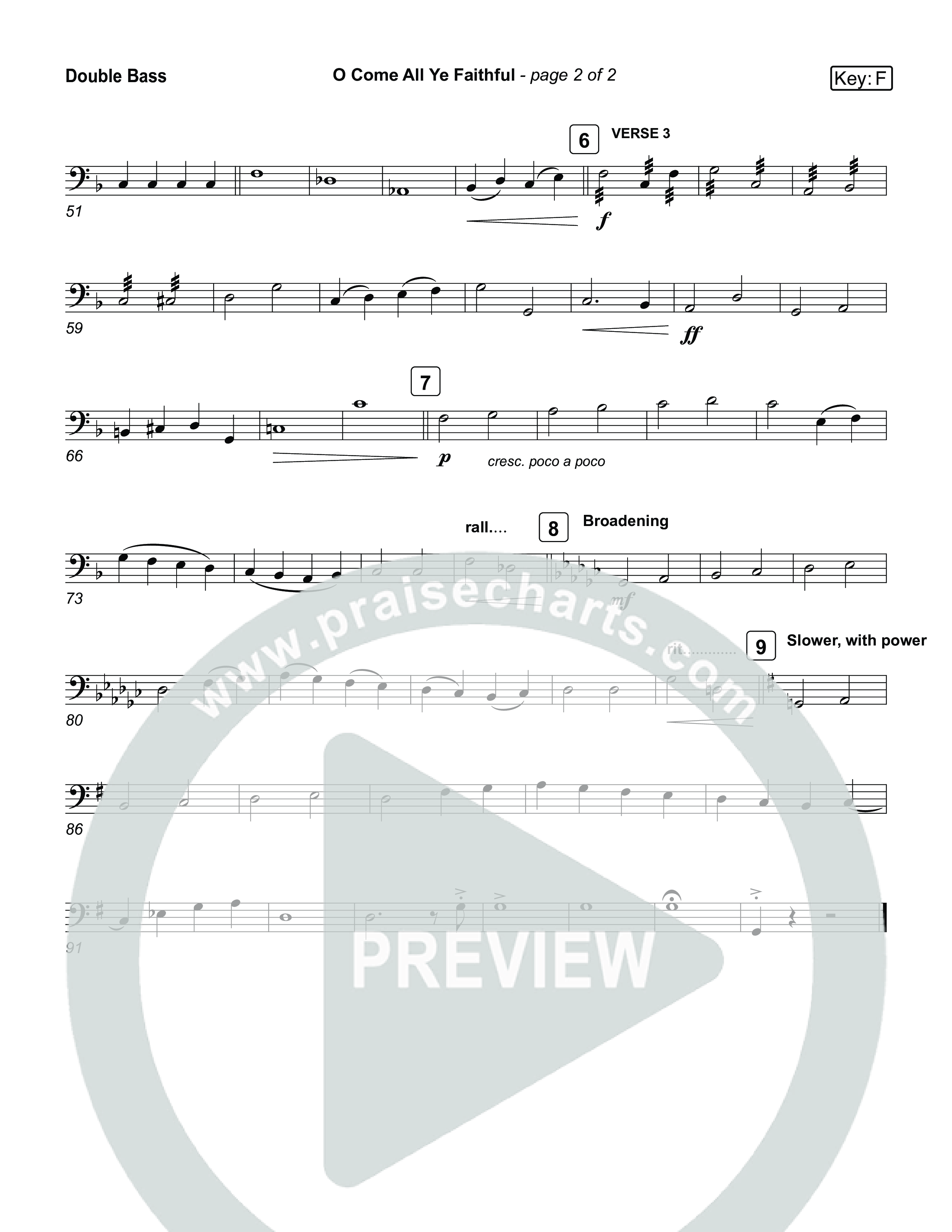 O Come All Ye Faithful (Live) String Bass (Museum Of The Bible / Arr. Jared Haschek / Tasha Layton / Anthony Evans / Indiana Wesleyan University Choir)