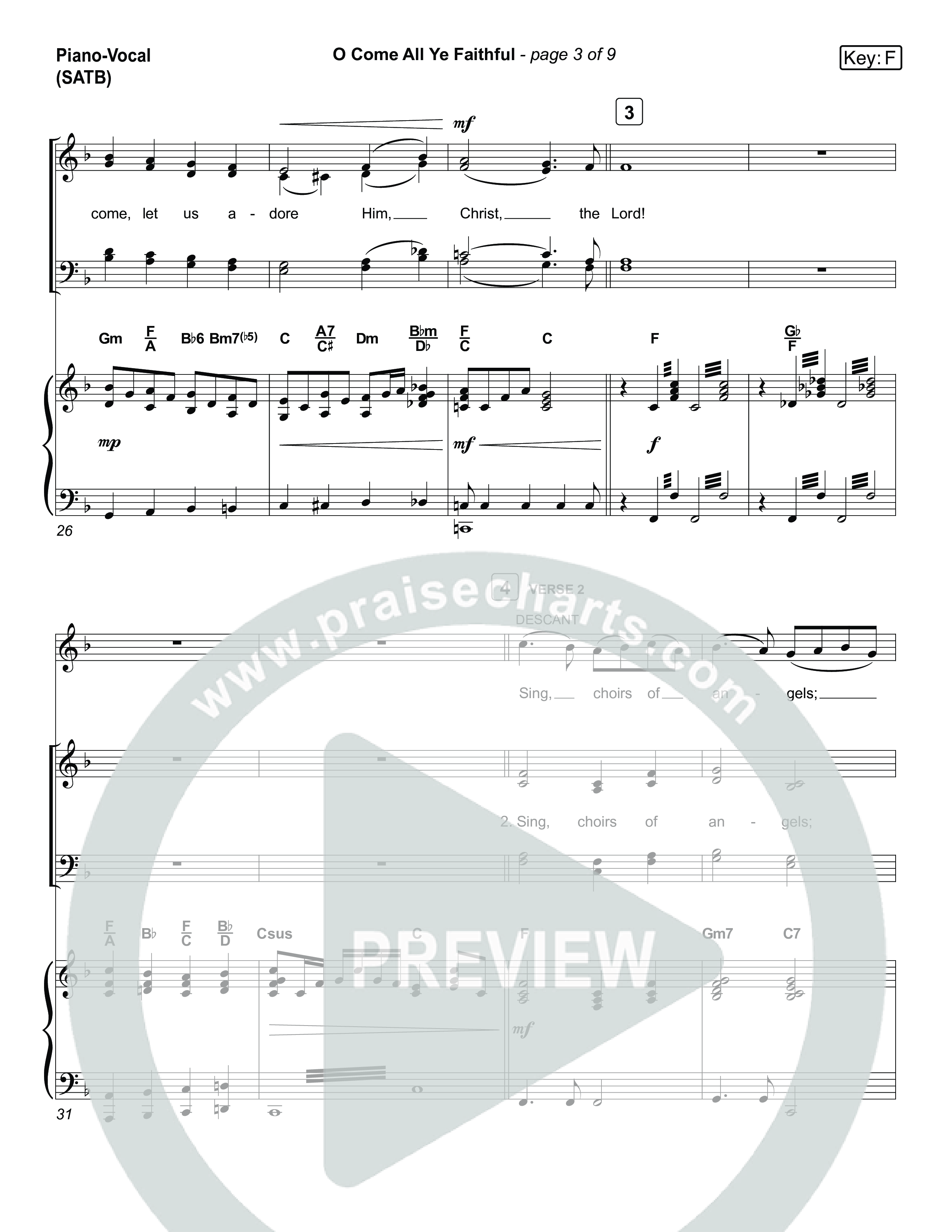 O Come All Ye Faithful (Live) Piano/Vocal Pack (Museum Of The Bible / Arr. Jared Haschek / Tasha Layton / Anthony Evans / Indiana Wesleyan University Choir)