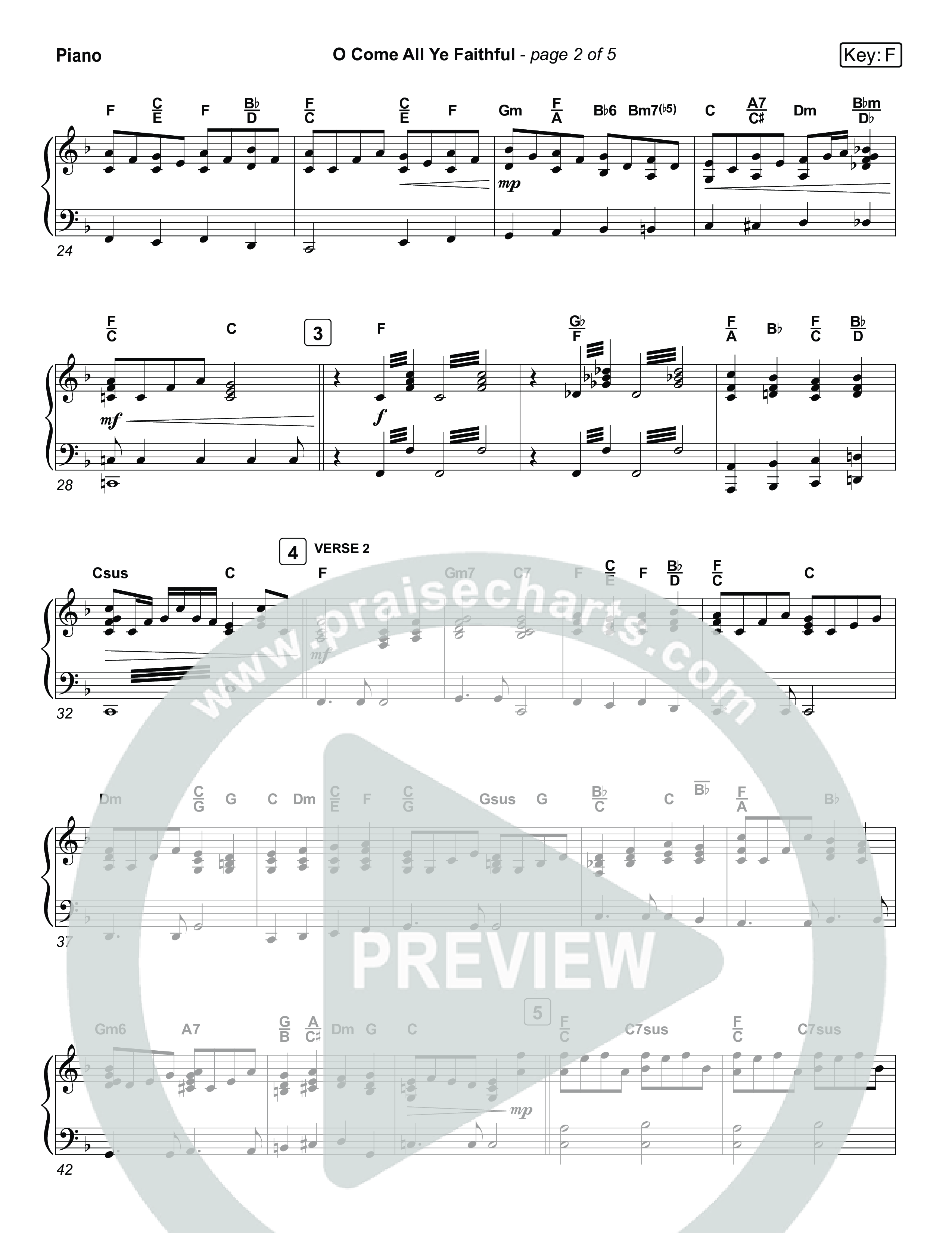 O Come All Ye Faithful (Live) Piano Sheet (Museum Of The Bible / Arr. Jared Haschek / Tasha Layton / Anthony Evans / Indiana Wesleyan University Choir)