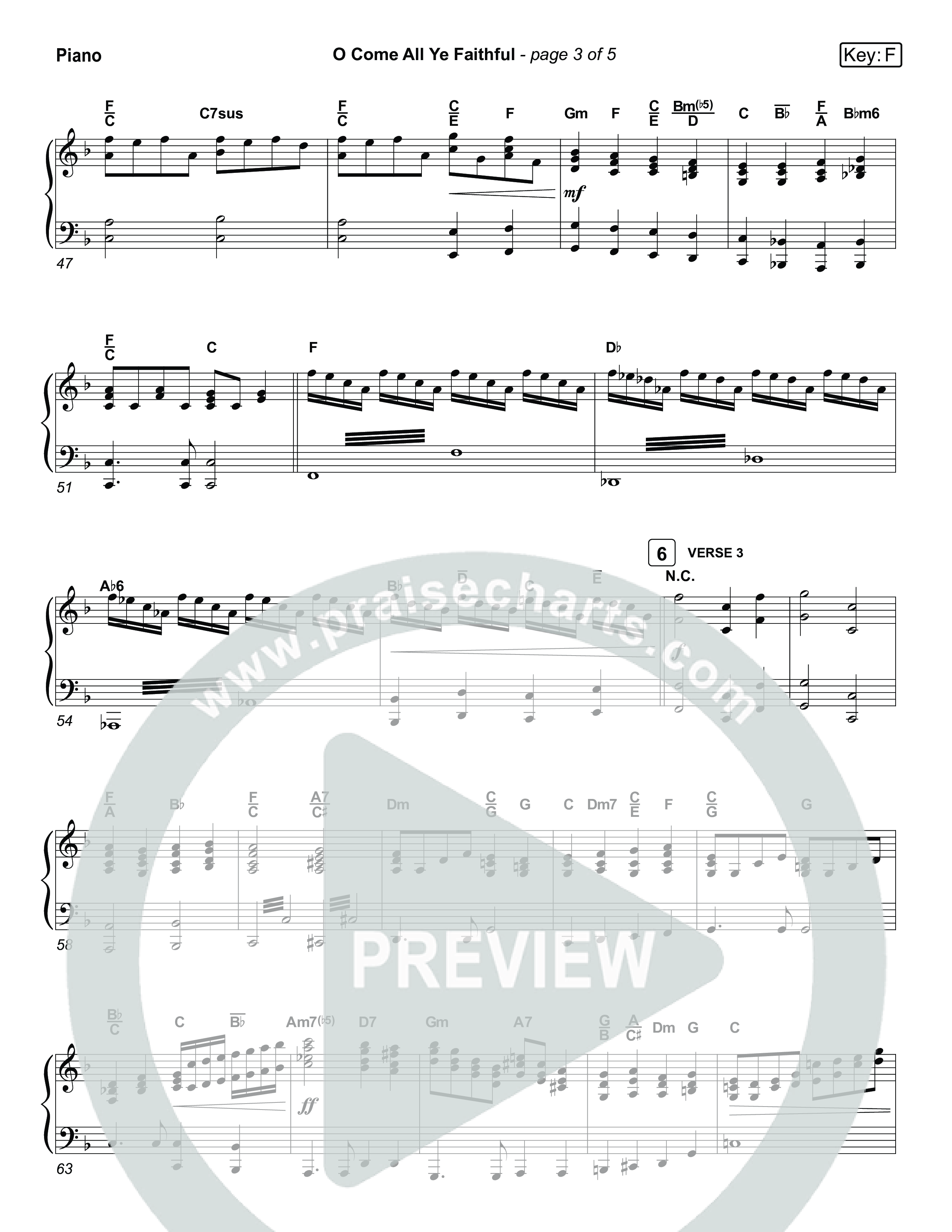 O Come All Ye Faithful (Live) Piano Sheet (Museum Of The Bible / Arr. Jared Haschek / Tasha Layton / Anthony Evans / Indiana Wesleyan University Choir)