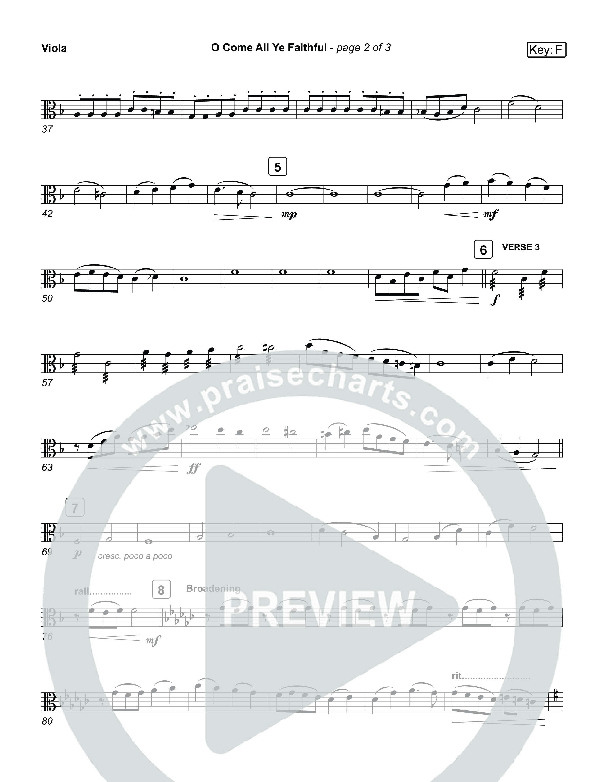 O Come All Ye Faithful (Live) Viola (Museum Of The Bible / Arr. Jared Haschek / Tasha Layton / Anthony Evans / Indiana Wesleyan University Choir)