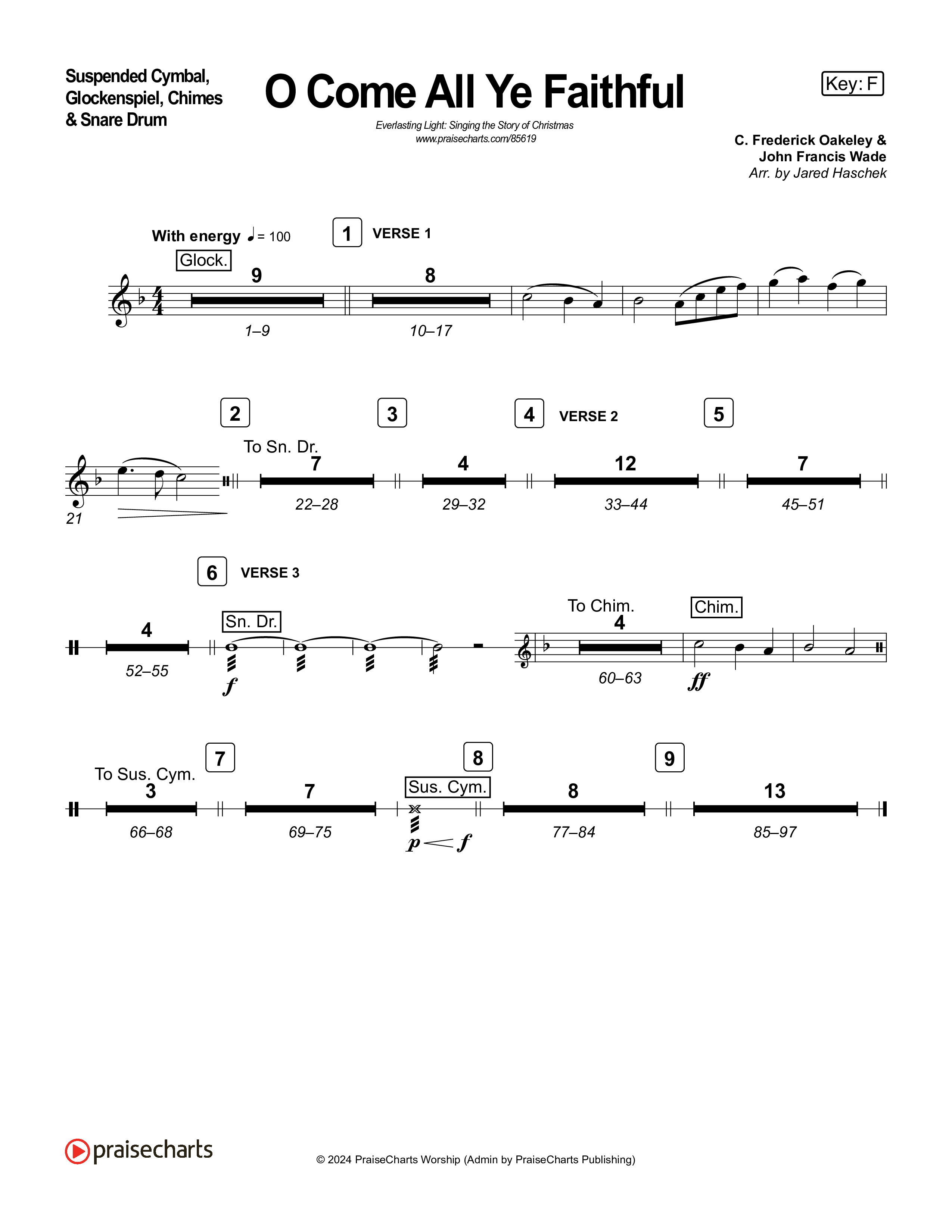 O Come All Ye Faithful (Live) Suspended Cymbal (Museum Of The Bible / Arr. Jared Haschek / Tasha Layton / Anthony Evans / Indiana Wesleyan University Choir)