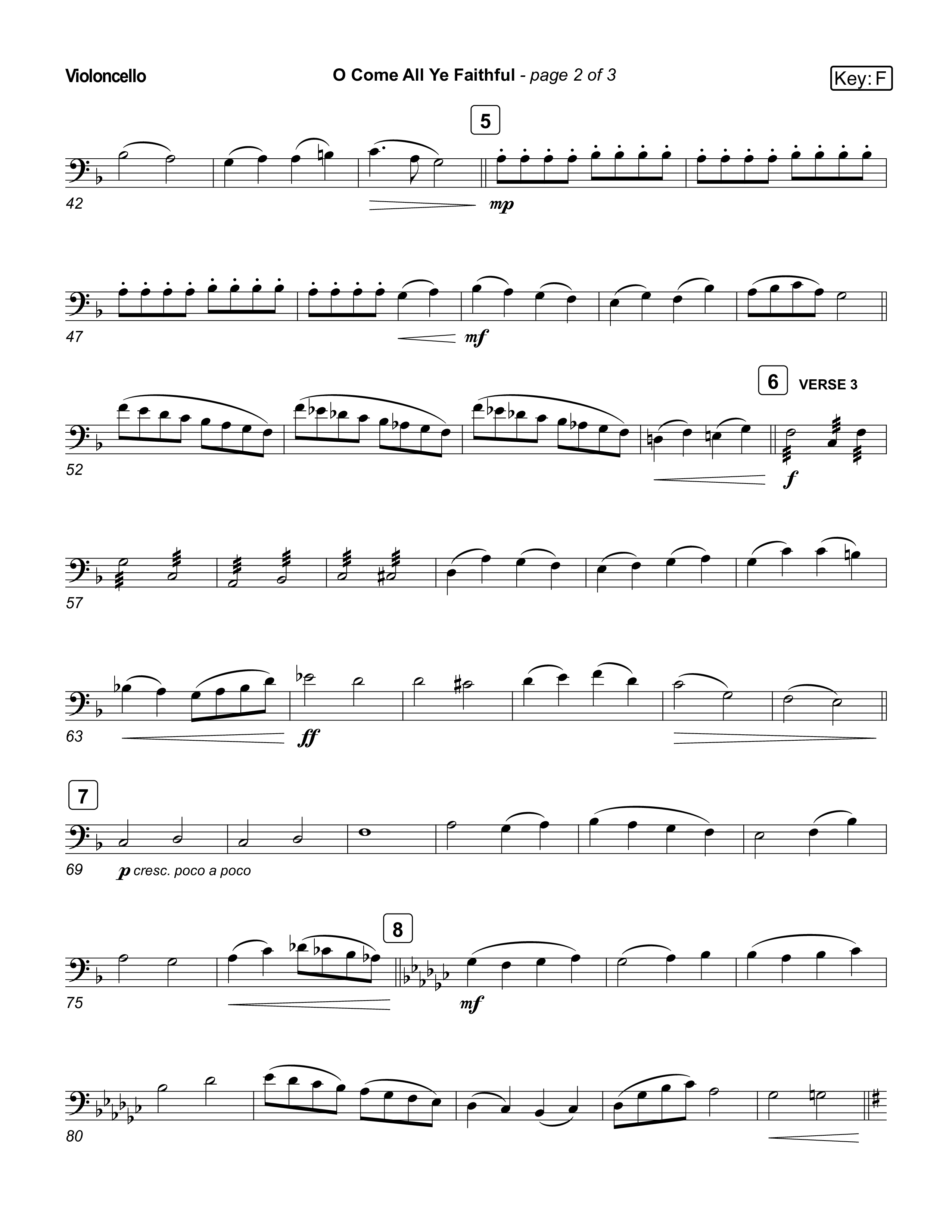 O Come All Ye Faithful (Live) Violincello (Museum Of The Bible / Arr. Jared Haschek / Tasha Layton / Anthony Evans / Indiana Wesleyan University Choir)