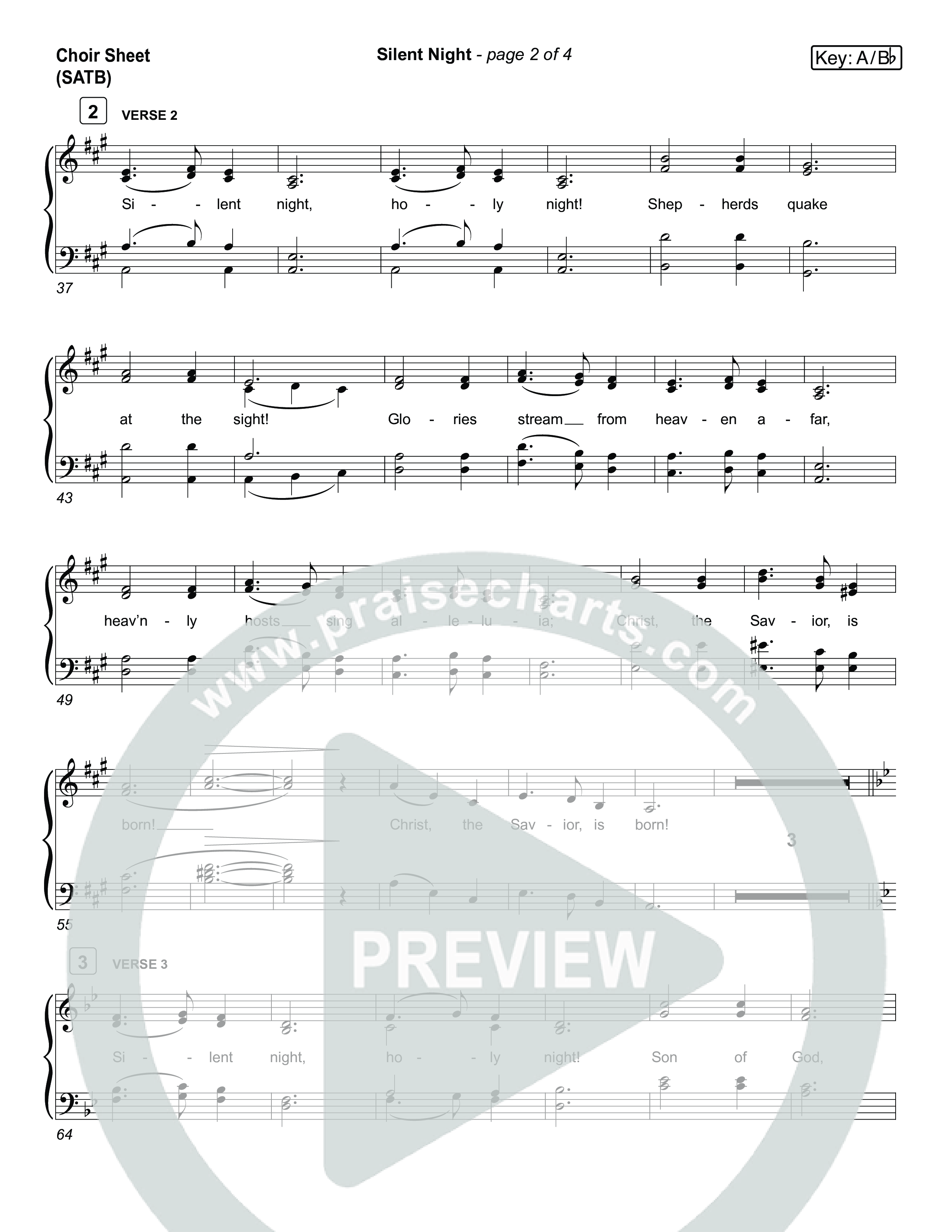 Silent Night (Live) Choir Sheet (SATB) (Museum Of The Bible / Indiana Wesleyan University Choir / Arr. Jared Haschek)