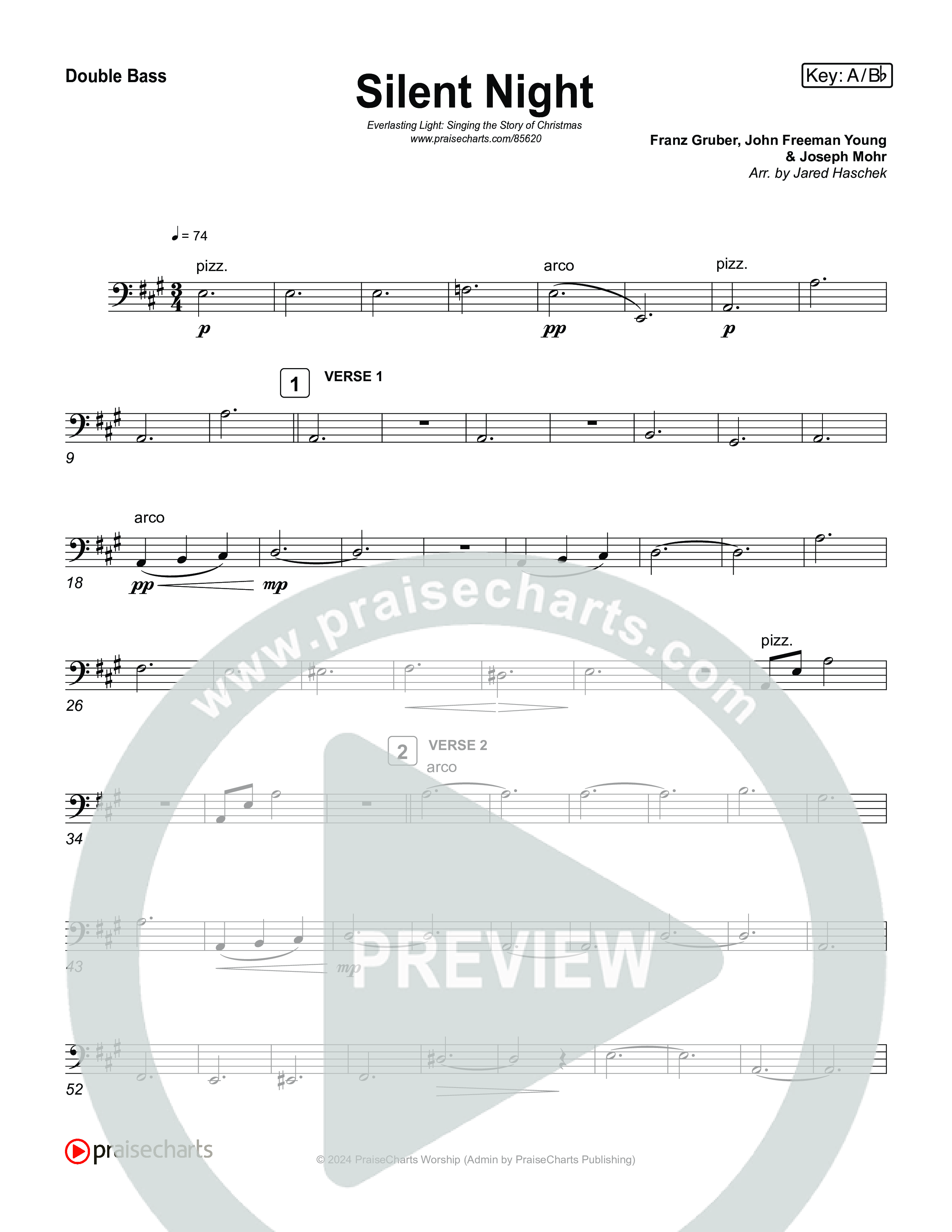 Silent Night (Live) String Bass (Museum Of The Bible / Indiana Wesleyan University Choir / Arr. Jared Haschek)