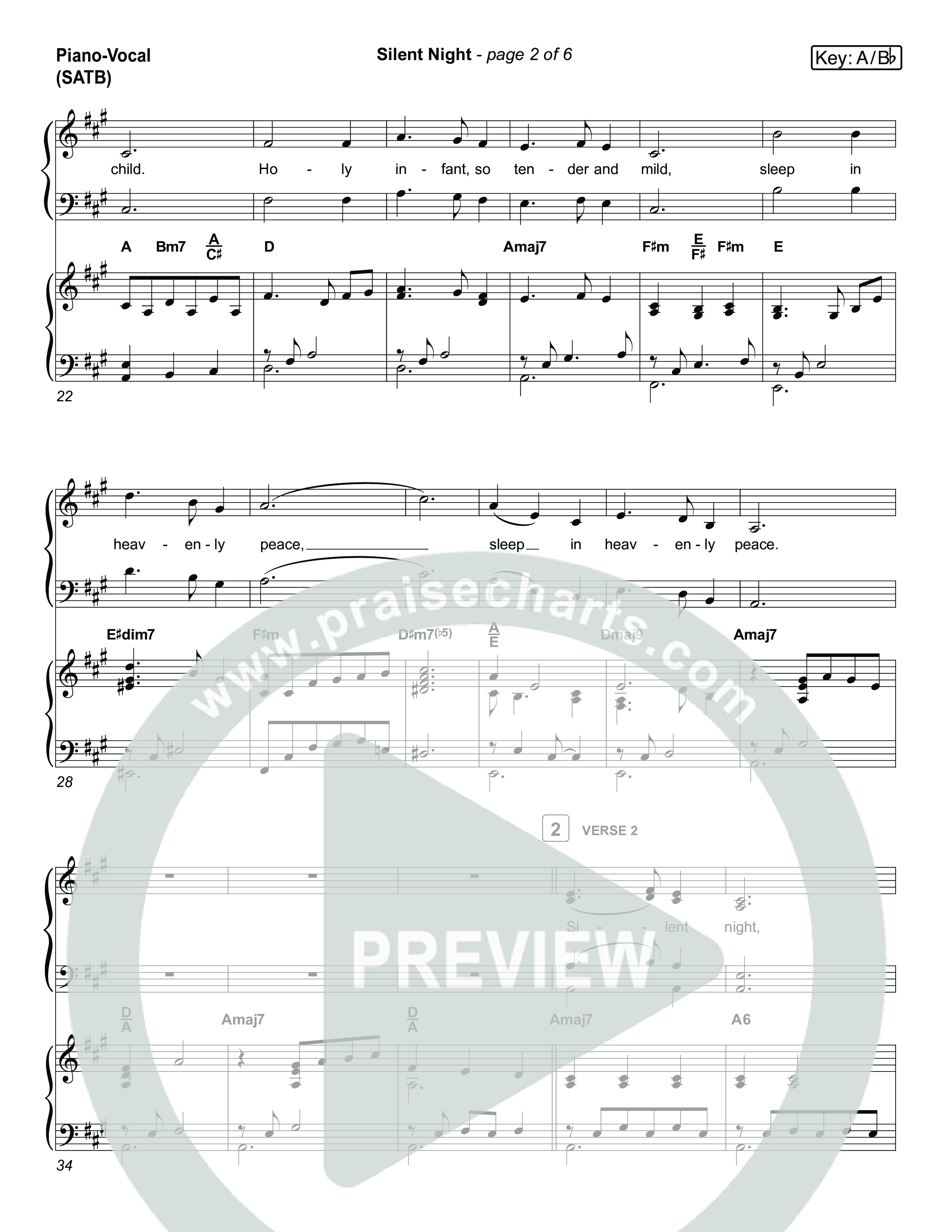 Silent Night (Live) Piano/Vocal Pack (Museum Of The Bible / Indiana Wesleyan University Choir / Arr. Jared Haschek)