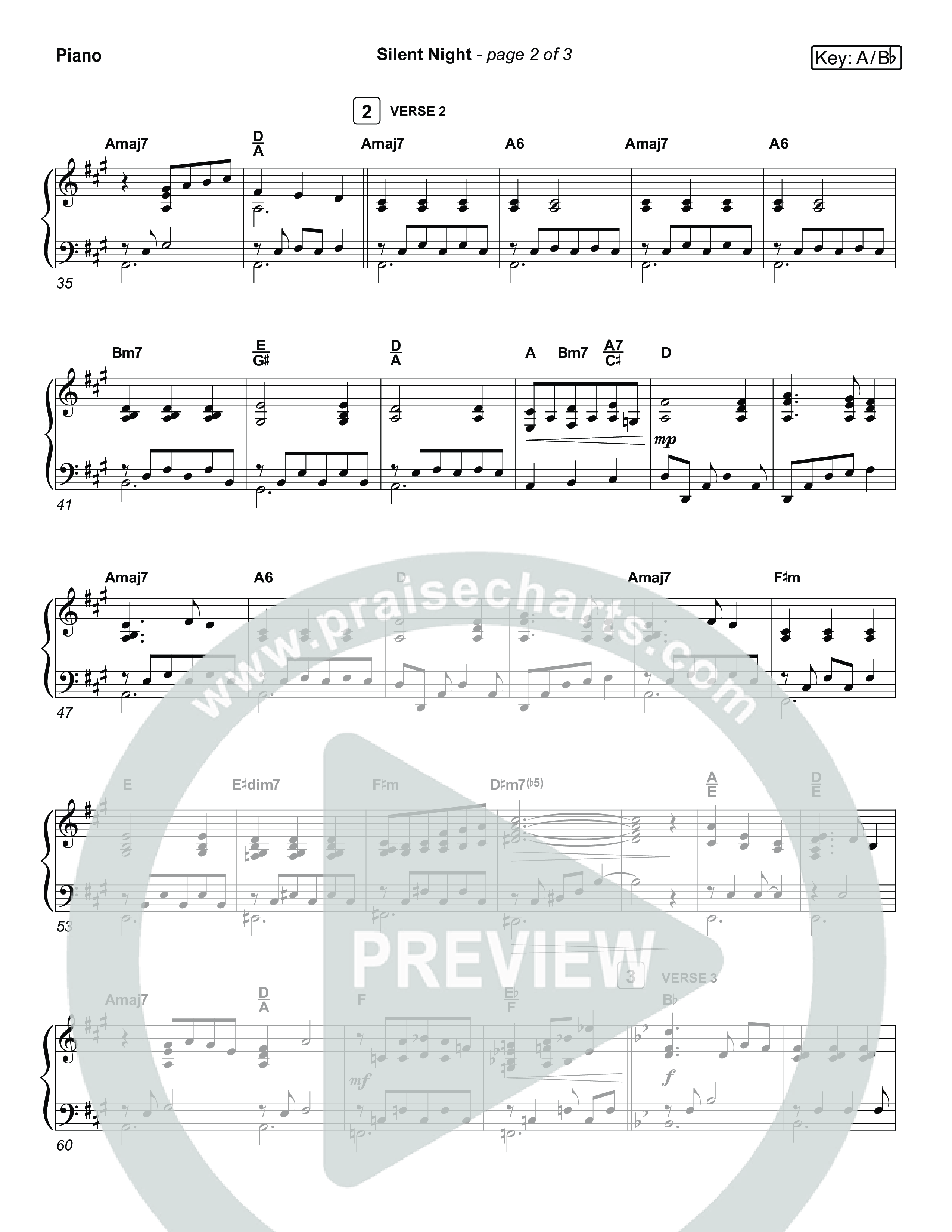 Silent Night (Live) Piano Sheet (Museum Of The Bible / Indiana Wesleyan University Choir / Arr. Jared Haschek)