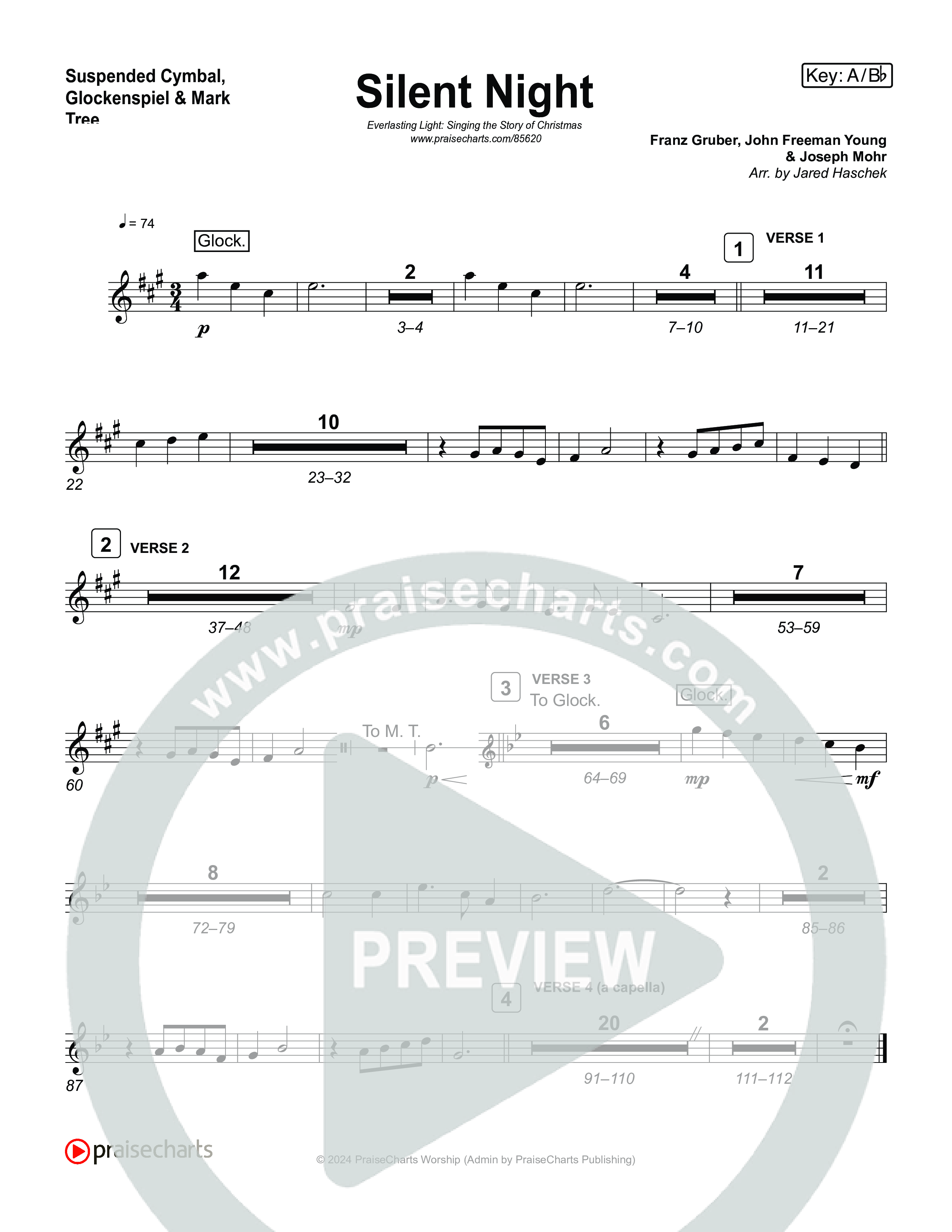 Silent Night (Live) Suspended Cymbal (Museum Of The Bible / Indiana Wesleyan University Choir / Arr. Jared Haschek)