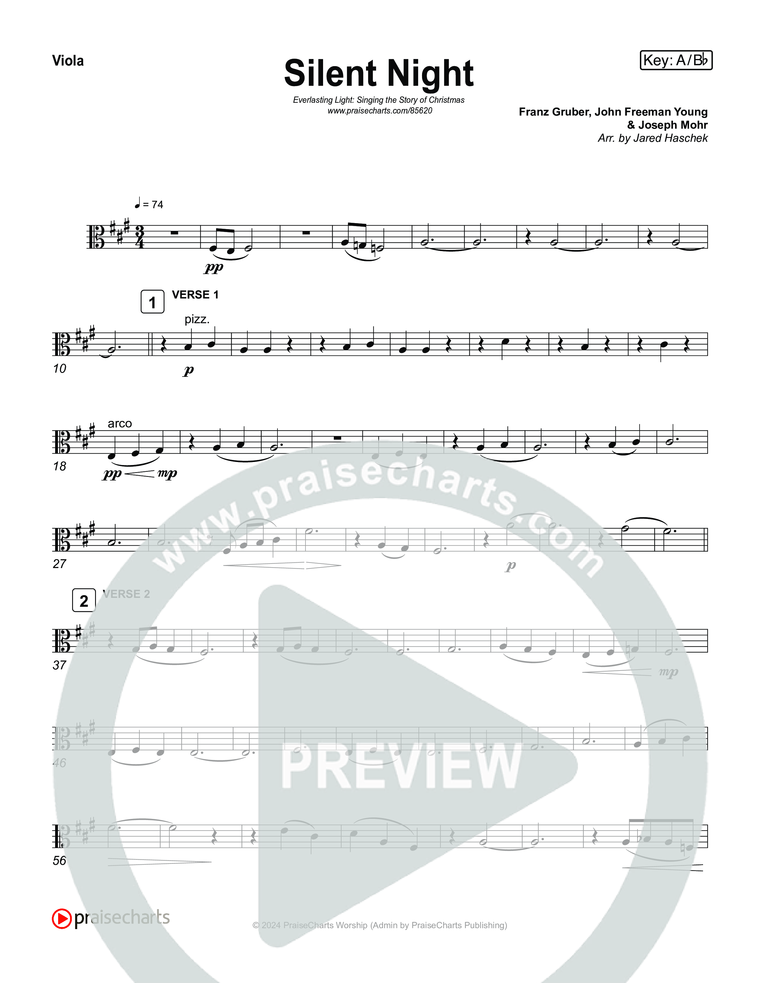 Silent Night (Live) String Pack (Museum Of The Bible / Indiana Wesleyan University Choir / Arr. Jared Haschek)