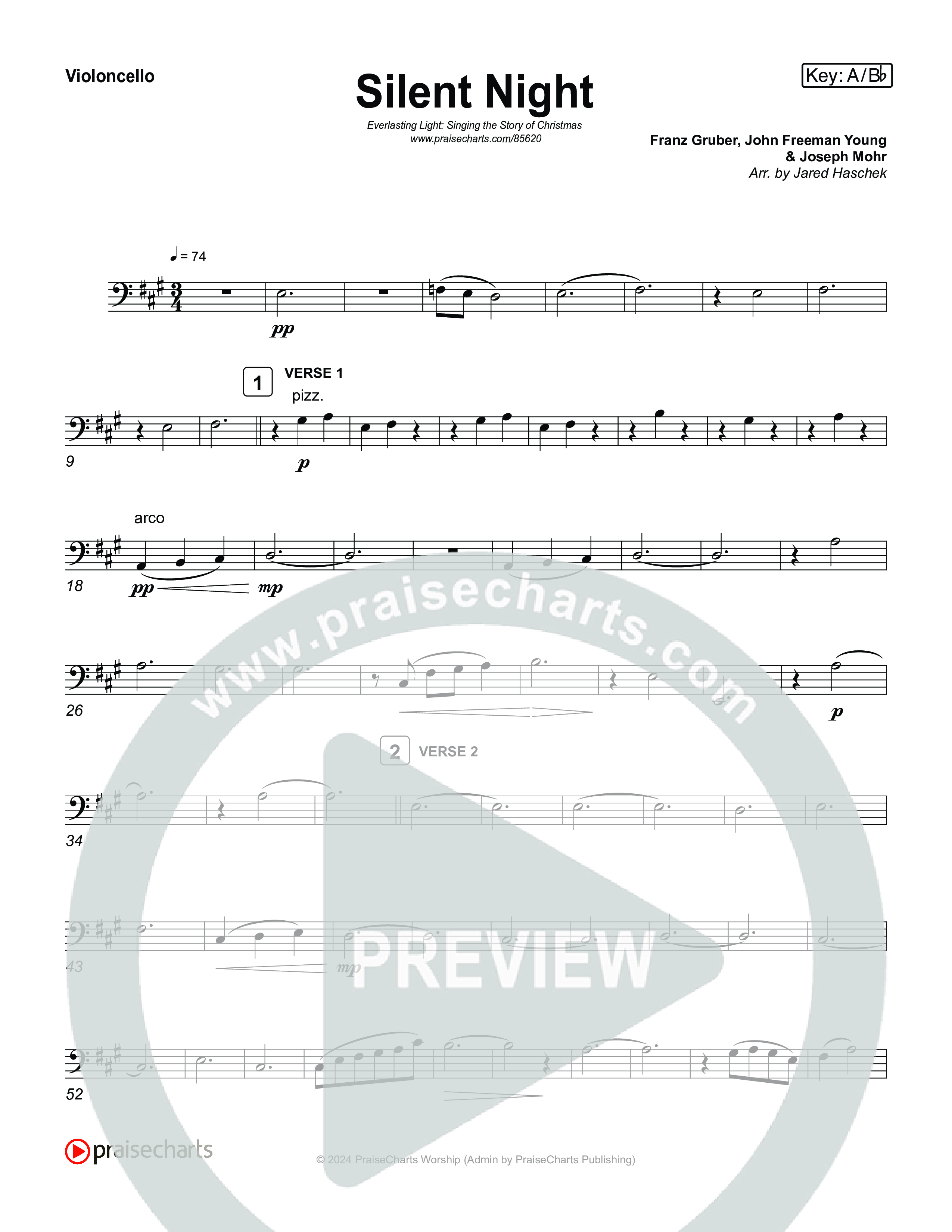 Silent Night (Live) Violincello (Museum Of The Bible / Indiana Wesleyan University Choir / Arr. Jared Haschek)
