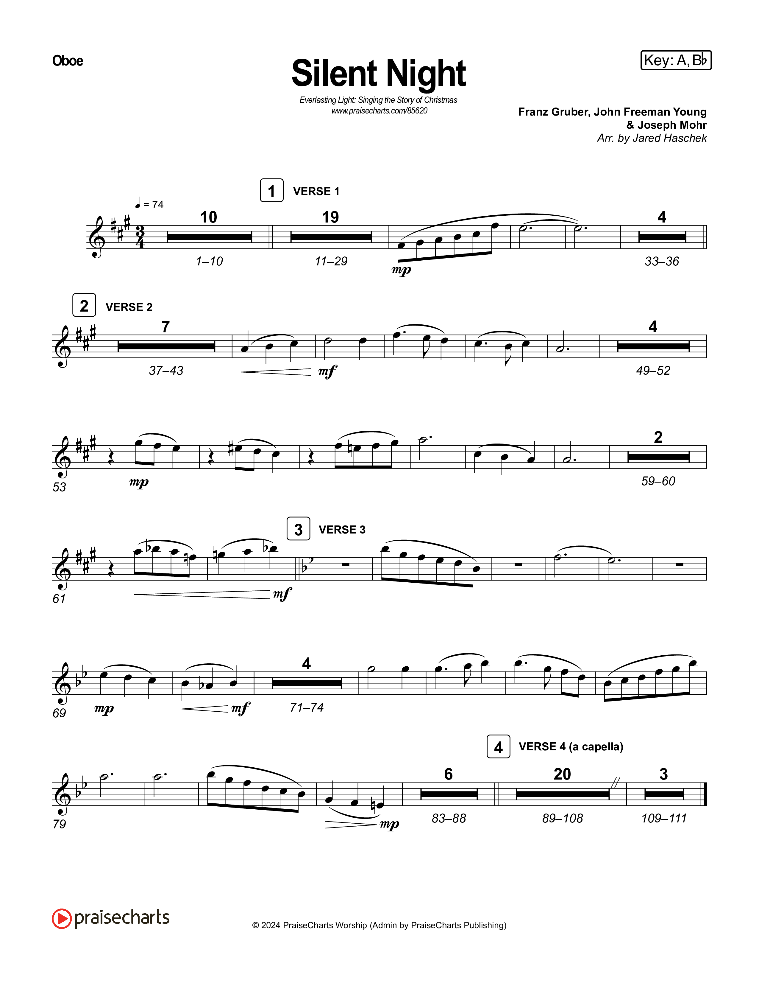 Silent Night (Live) Wind Pack (Museum Of The Bible / Indiana Wesleyan University Choir / Arr. Jared Haschek)