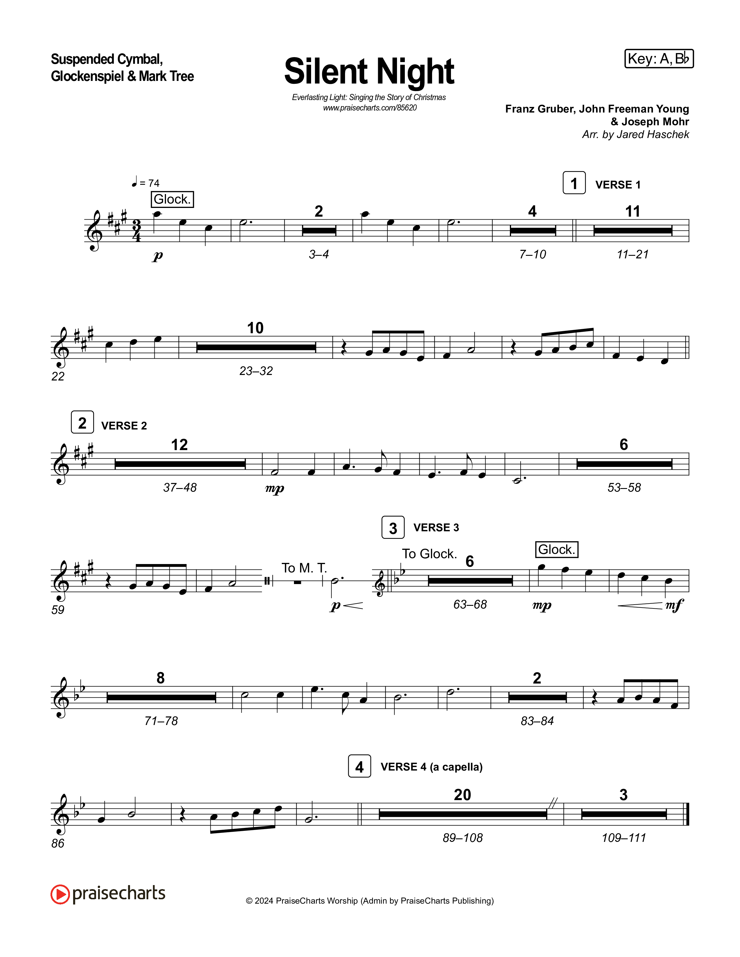 Silent Night (Live) Suspended Cymbal (Museum Of The Bible / Indiana Wesleyan University Choir / Arr. Jared Haschek)