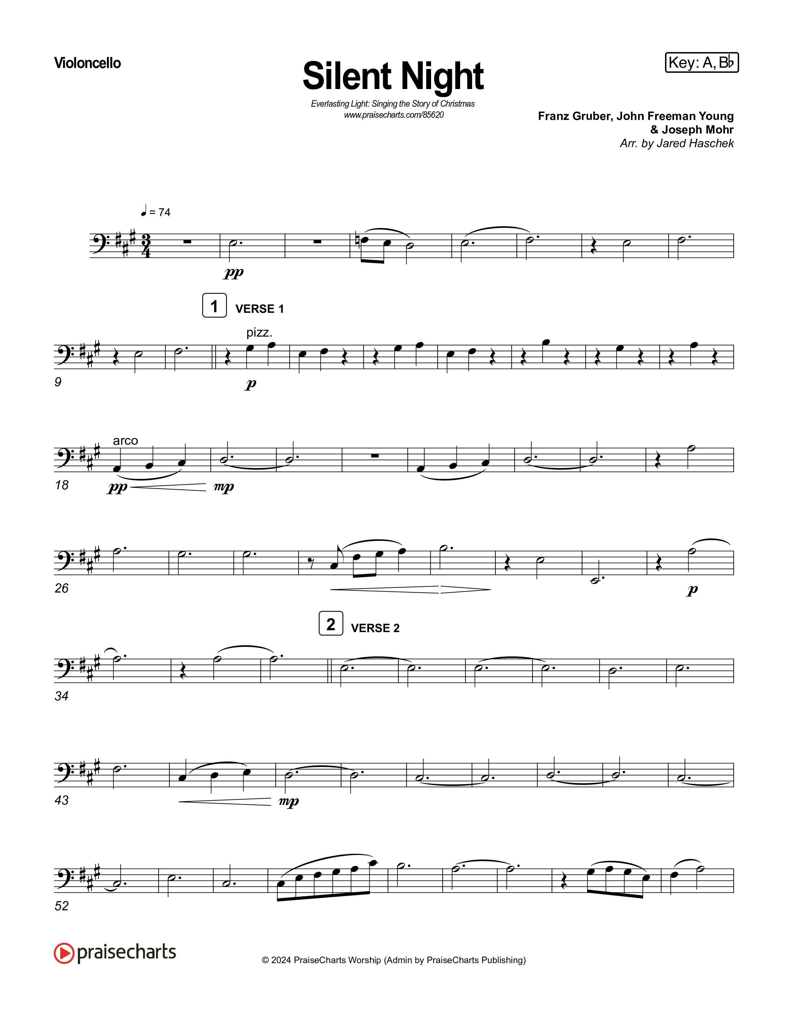 Silent Night (Live) Violincello (Museum Of The Bible / Indiana Wesleyan University Choir / Arr. Jared Haschek)