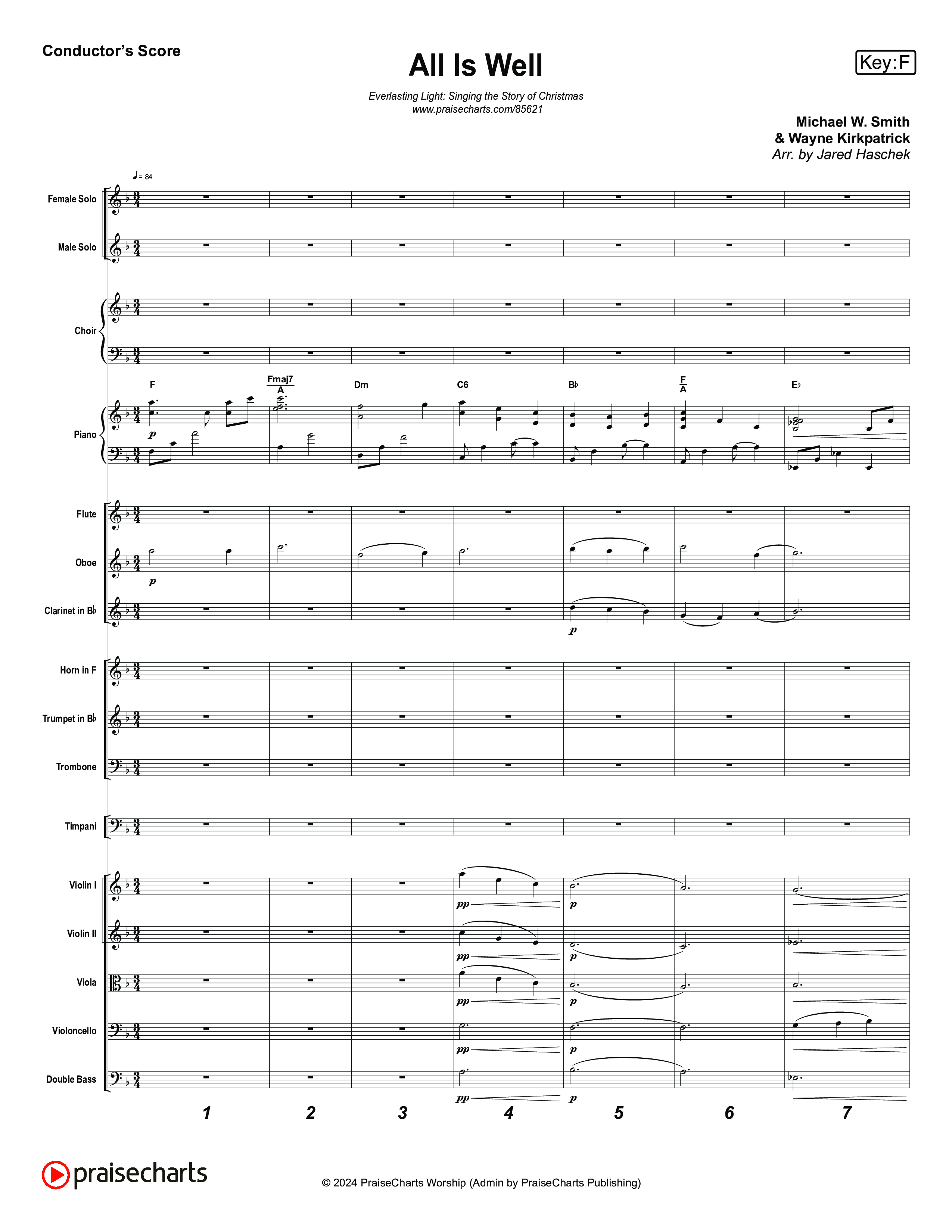 All Is Well (Live) Orchestration (Museum Of The Bible / Anthony Evans / Tasha Layton / Indiana Wesleyan University Choir / Arr. Jared Haschek)