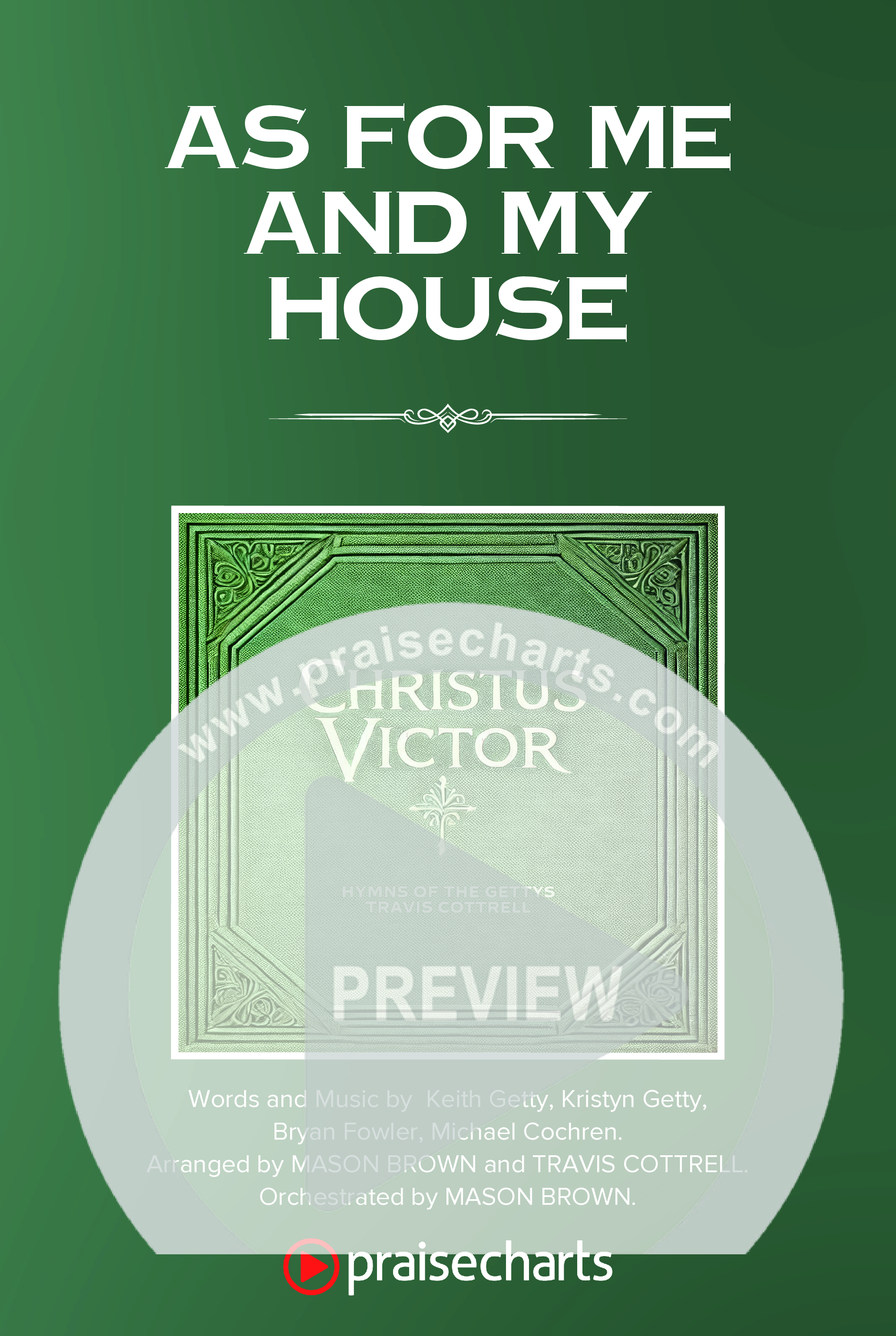 As For Me And My House (Choral/SATB) Octavo Cover Sheet (Brooke Voland / Arr. Travis Cottrell / Arr. Mason Brown)