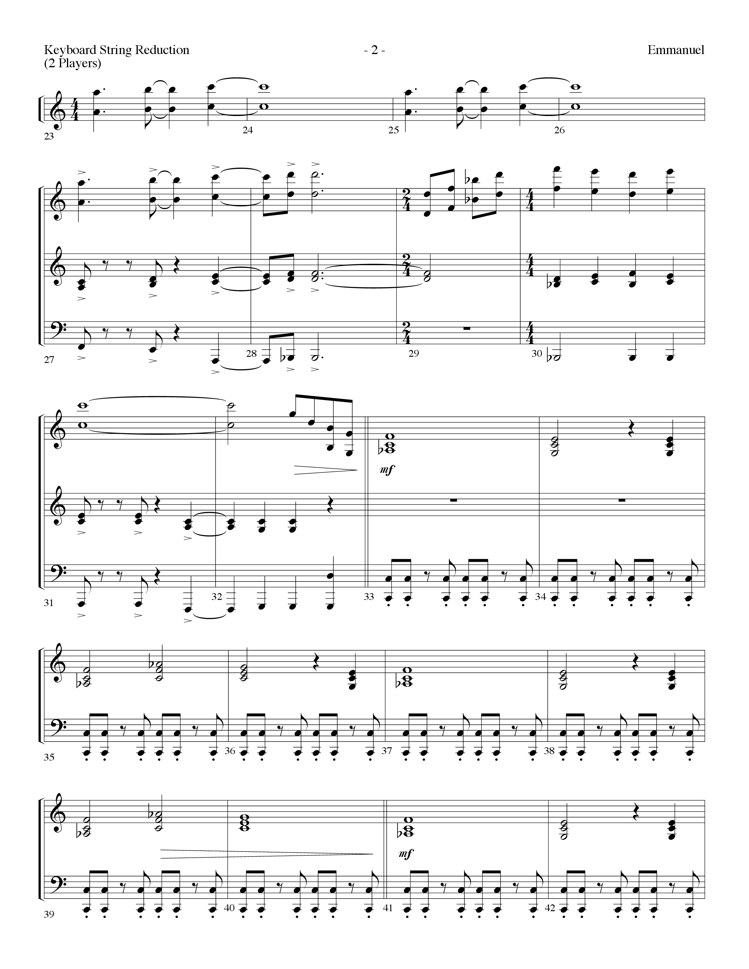 Emmanuel (Choral Anthem SATB) String Reduction (Lifeway Choral / Arr. Dennis Allen)