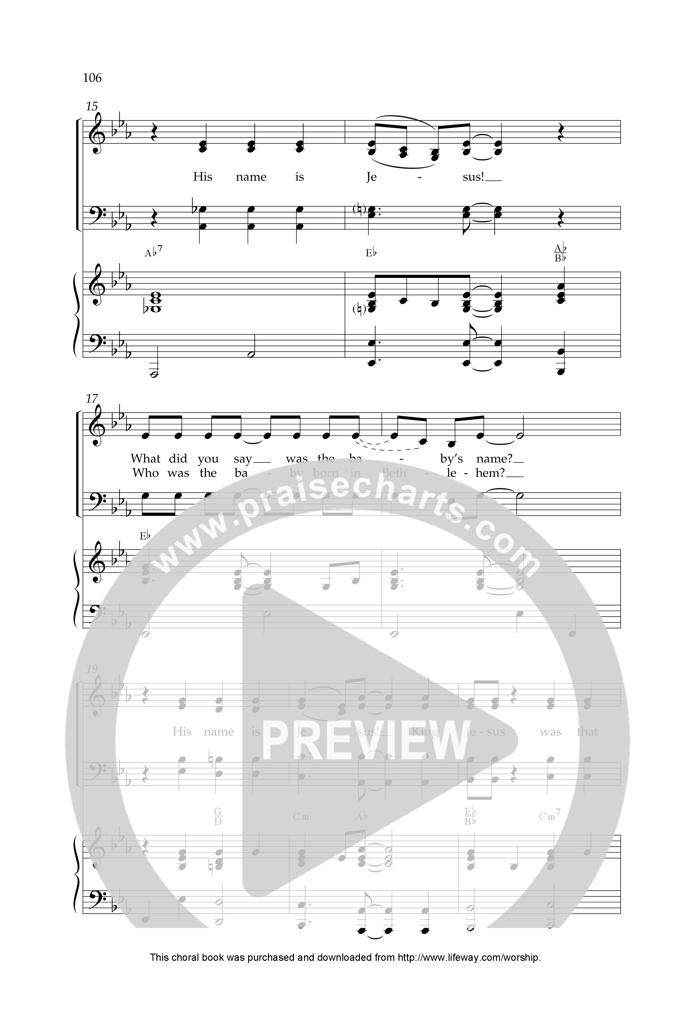 Finale: What Did You Say Was The Baby's Name (with Hark The Herald Angels Sing) (Choral Anthem SATB) Anthem (SATB/Piano) (Lifeway Choral / Arr. Dennis Allen)