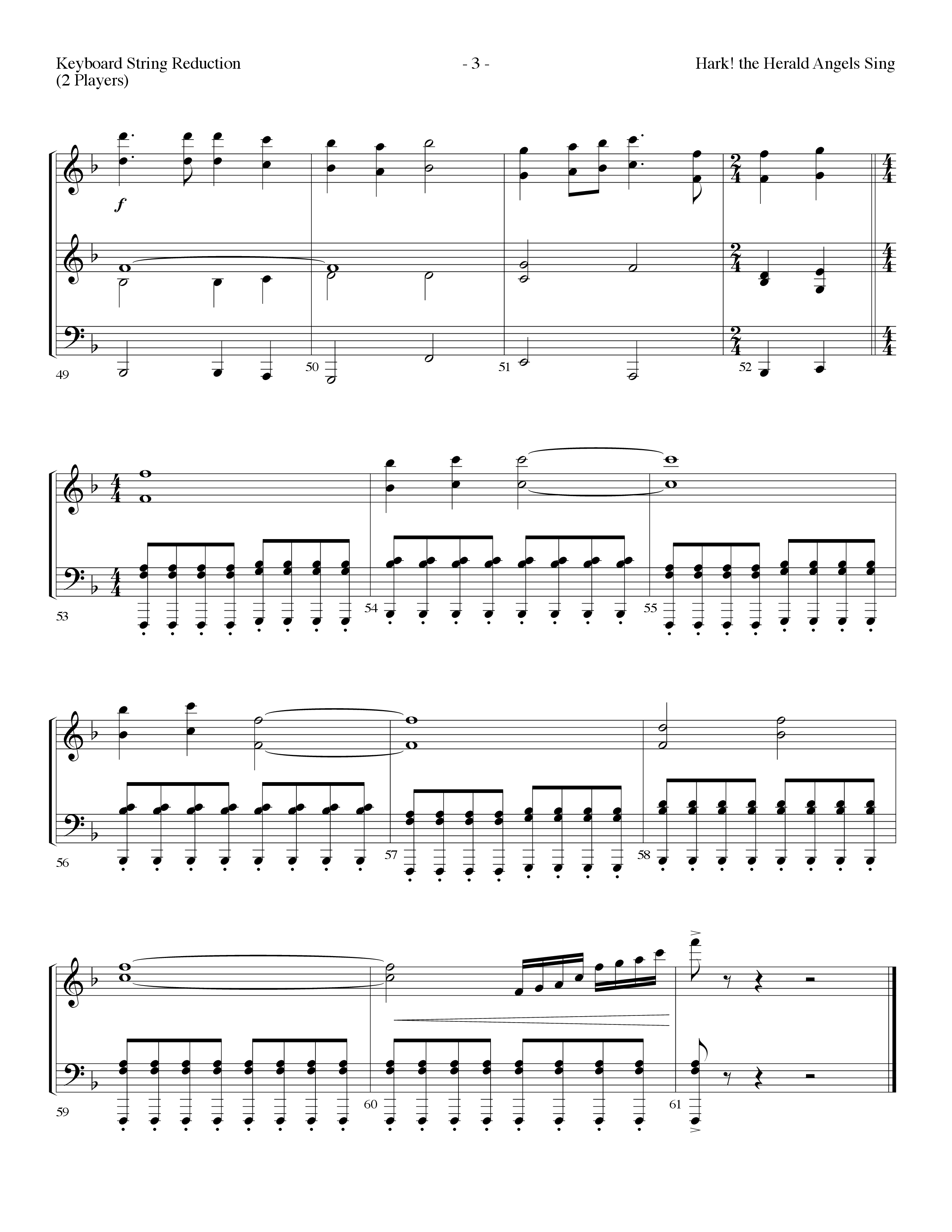 Hark The Herald Angels Sing (Choral Anthem SATB) String Reduction (Lifeway Choral / Arr. Dennis Allen)