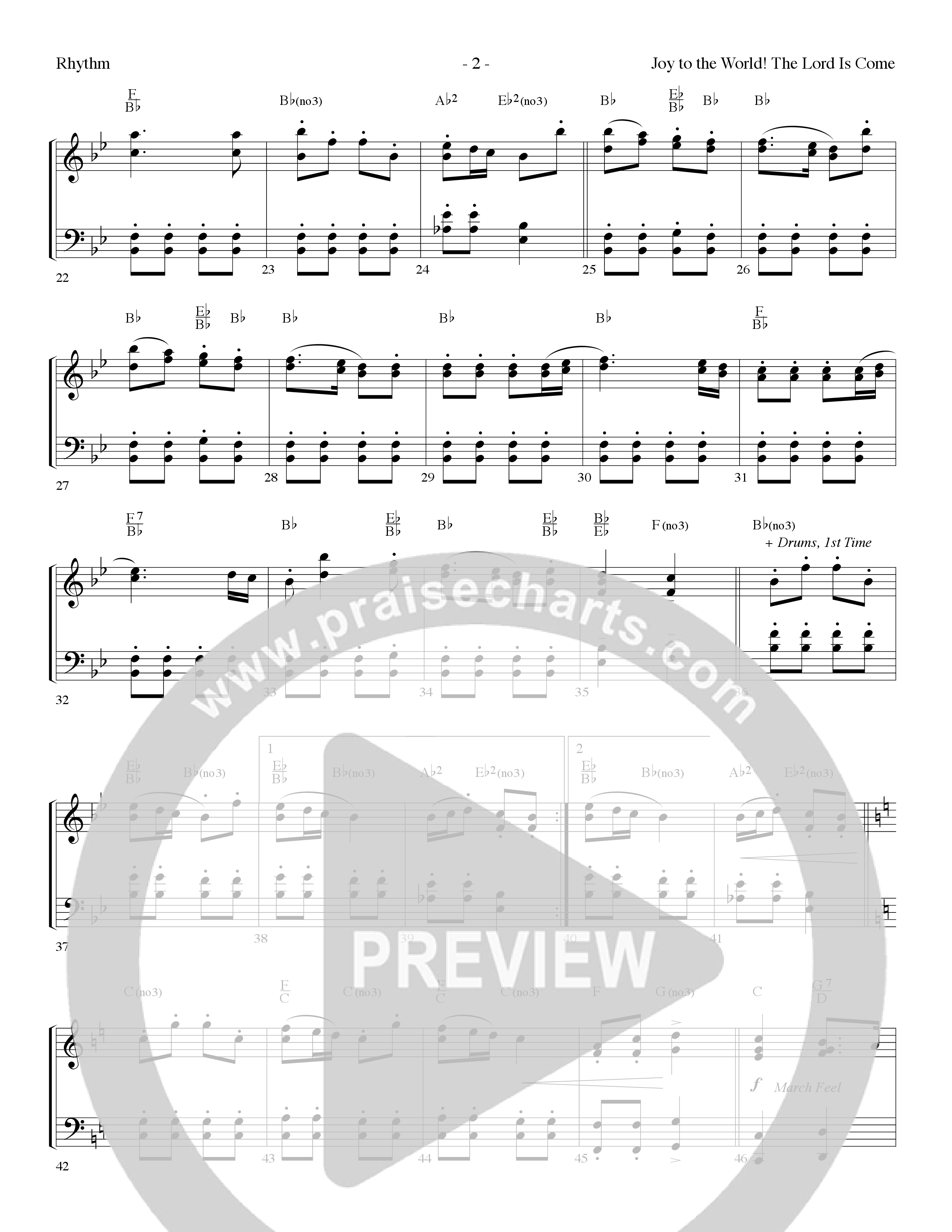 Joy To The World The Lord Is Come (with O Come All Ye Faithful) (Choral Anthem SATB) Lead Melody & Rhythm (Lifeway Choral / Arr. Dennis Allen)