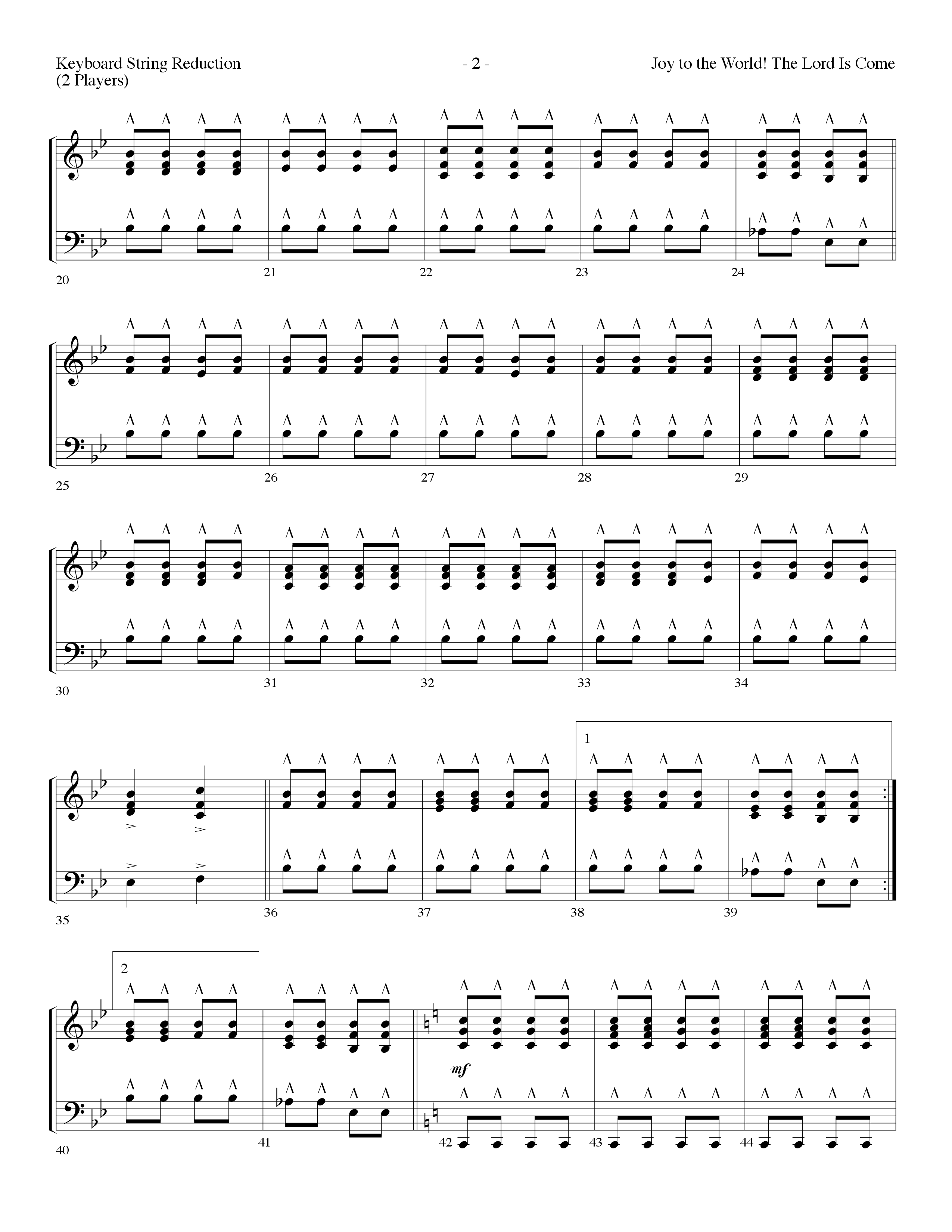 Joy To The World The Lord Is Come (with O Come All Ye Faithful) (Choral Anthem SATB) String Reduction (Lifeway Choral / Arr. Dennis Allen)