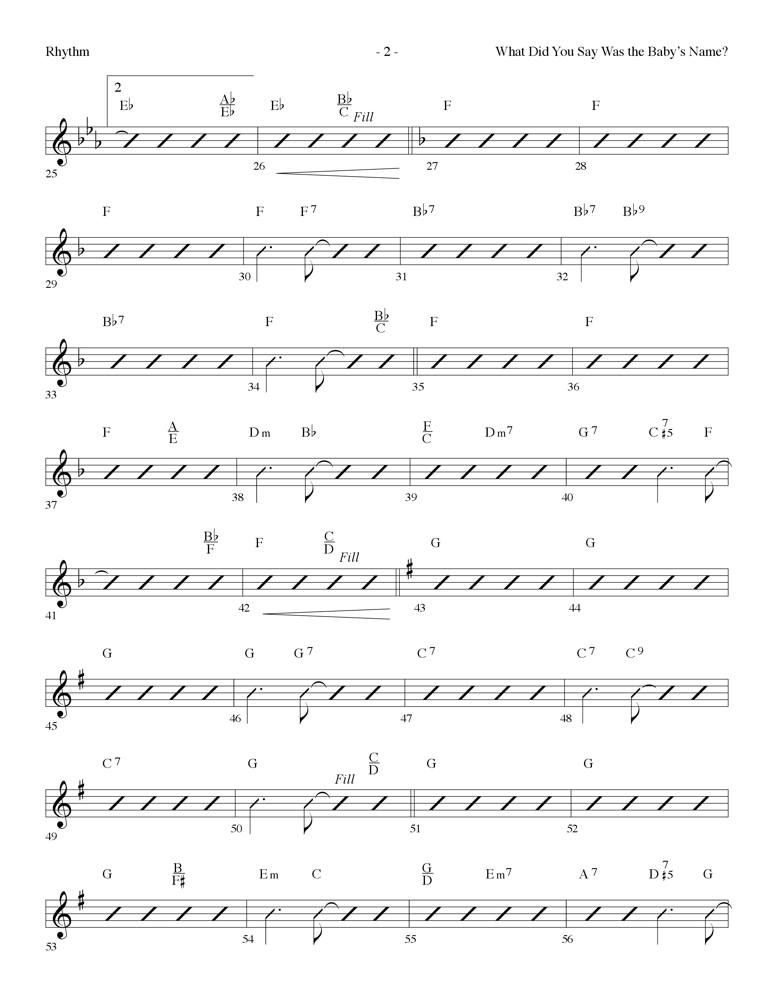 What Did You Say Was The Baby's Name (with Hark The Herald Angels Sing) (Choral Anthem SATB) Rhythm Chart (Lifeway Choral / Arr. Dennis Allen)