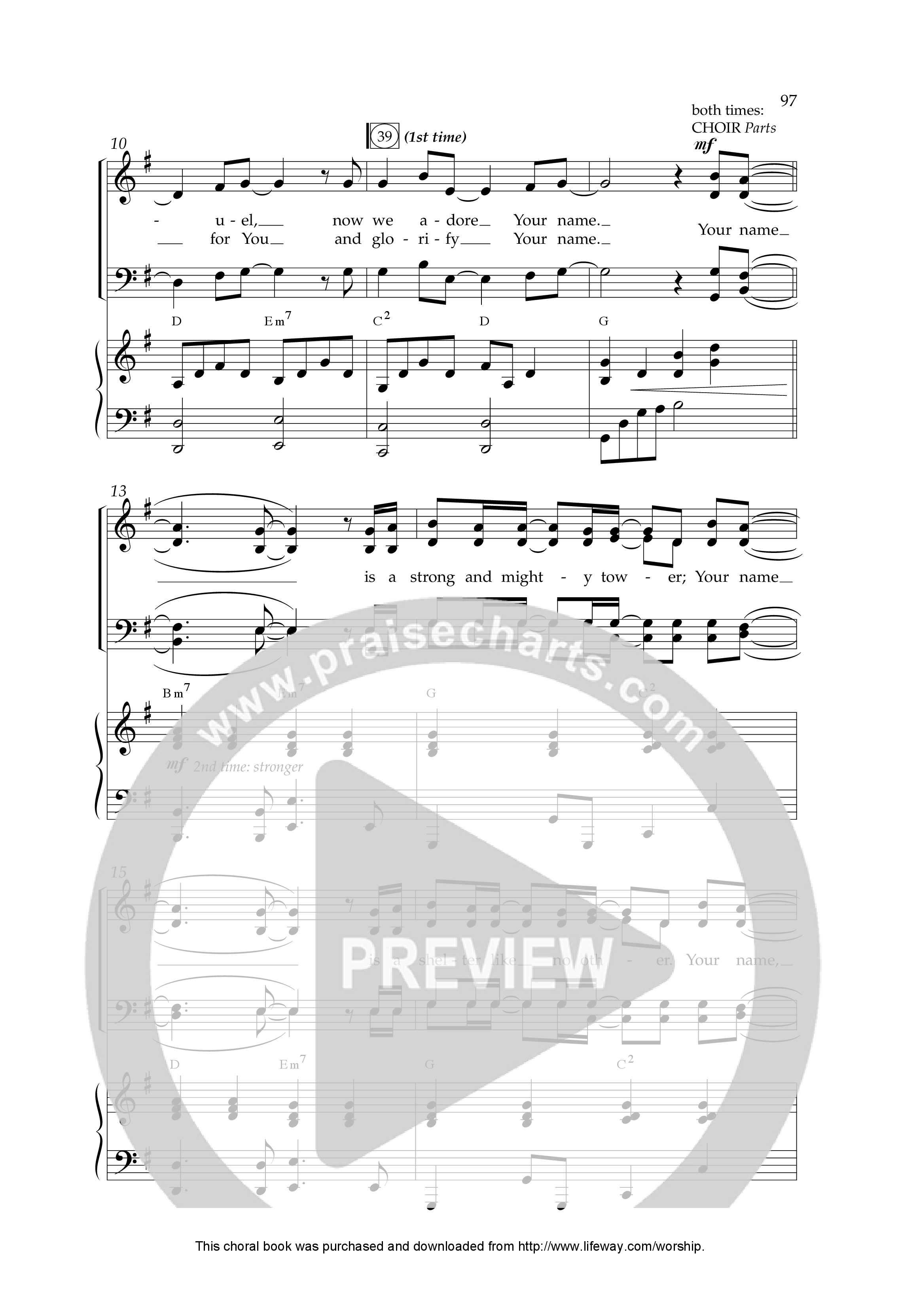Your Name (Choral Anthem SATB) Anthem (SATB/Piano) (Lifeway Choral / Arr. Dennis Allen)
