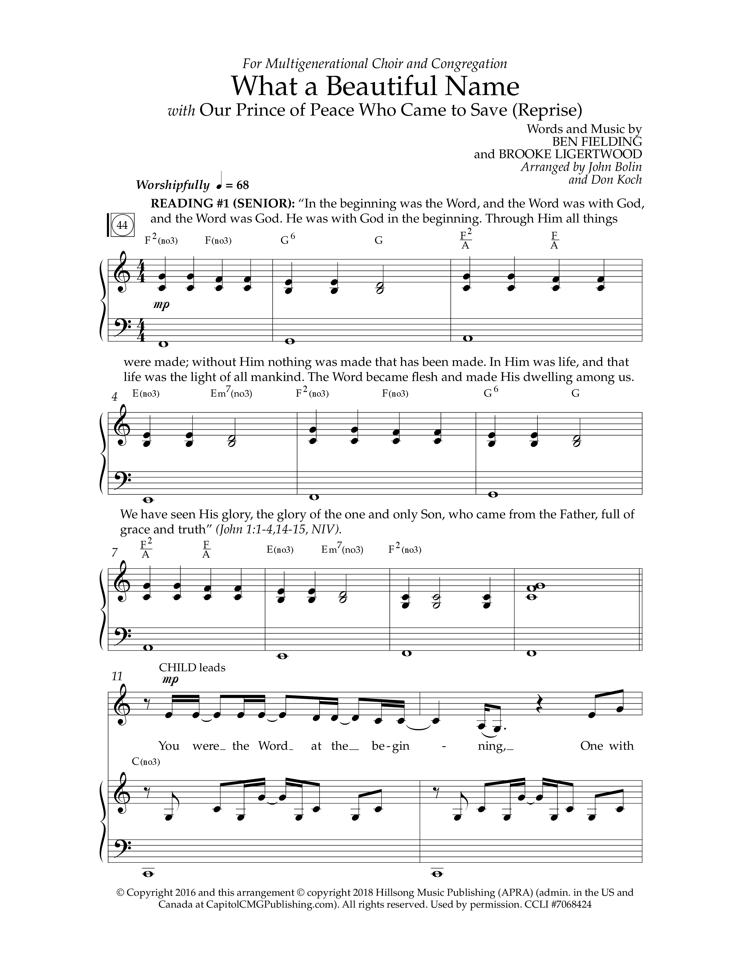 Hope For The Ages (9 Song Choral Collection) Song 7 (Piano SATB) (Lifeway Choral / Arr. John Bolin / Arr. Don Koch)