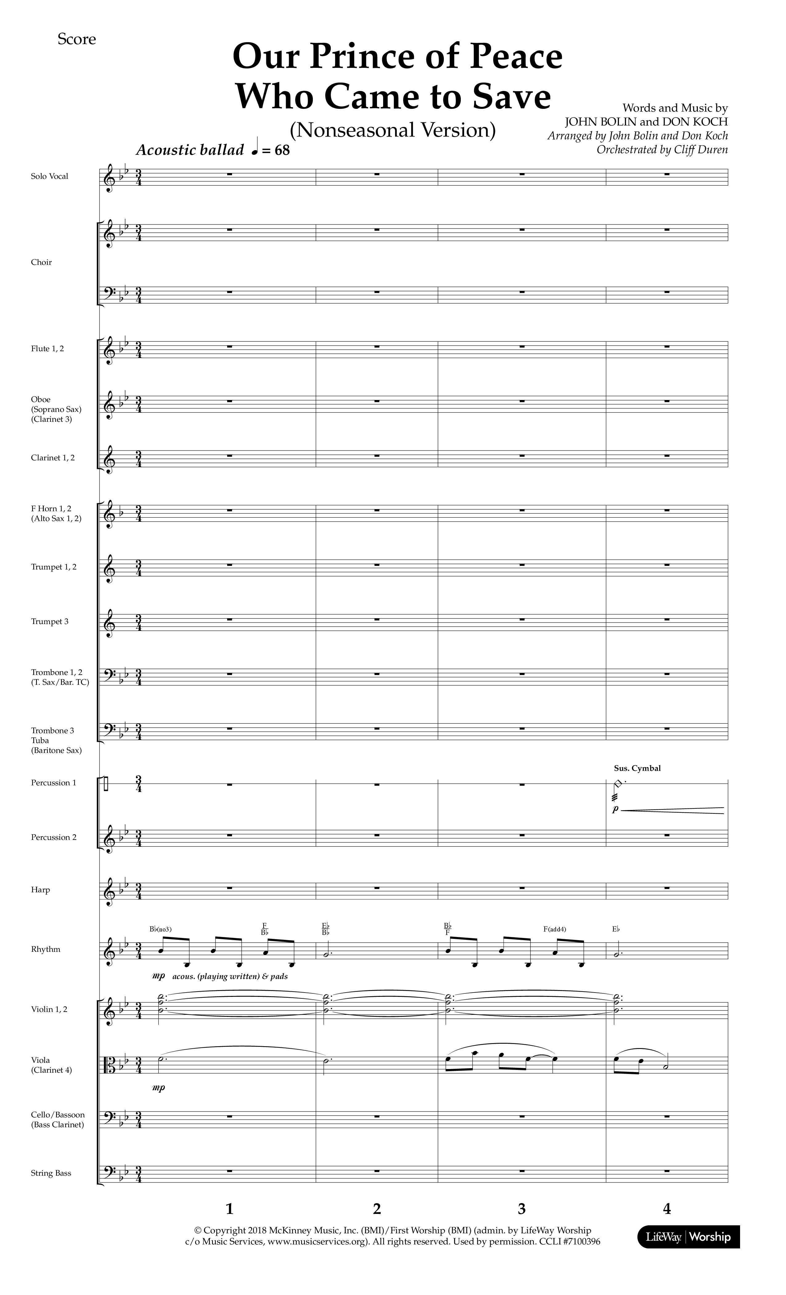 Hope For The Ages (9 Song Choral Collection) Song 9 (Orchestration) (Lifeway Choral / Arr. John Bolin / Arr. Don Koch)