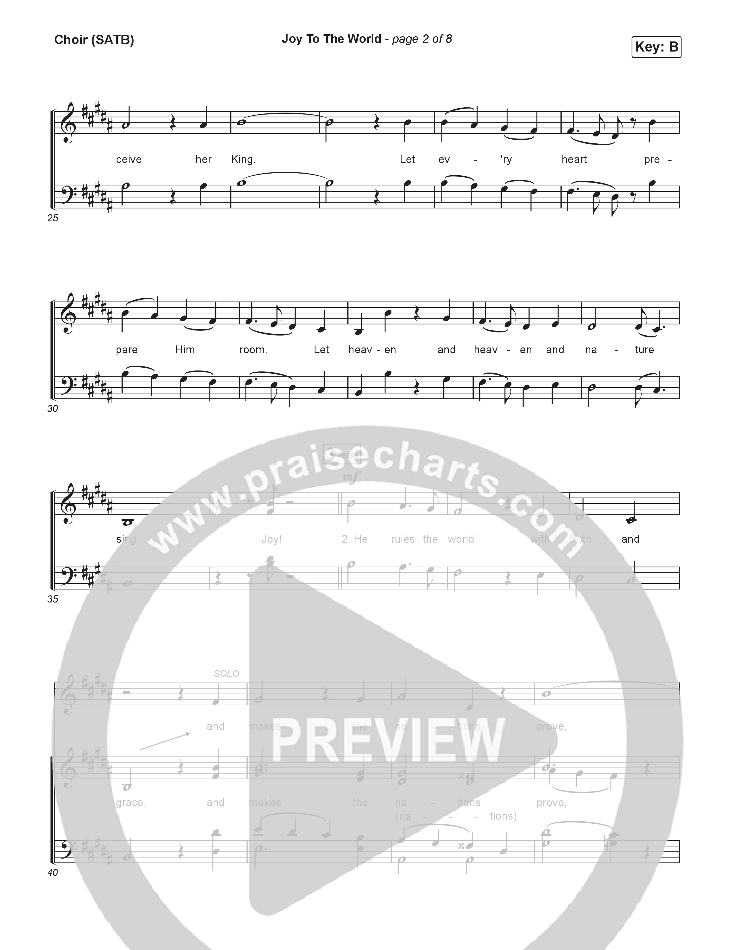 Joy To The World Choir Sheet (SATB) (CeCe Winans)