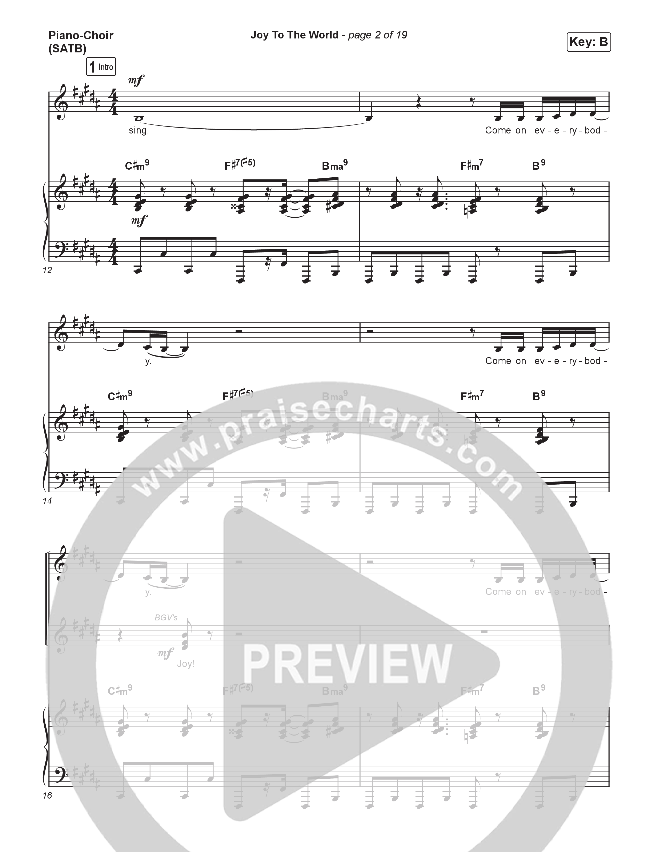 Joy To The World Piano/Vocal Pack (CeCe Winans)