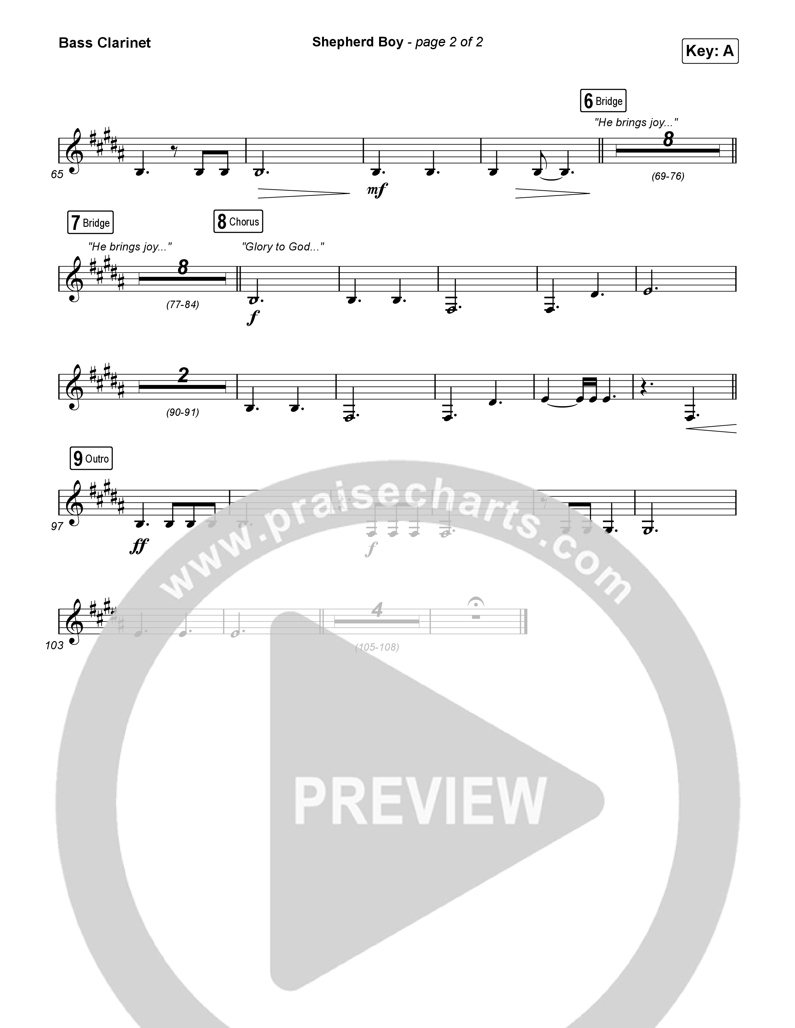 Shepherd Boy Bass Clarinet (Phil Wickham)