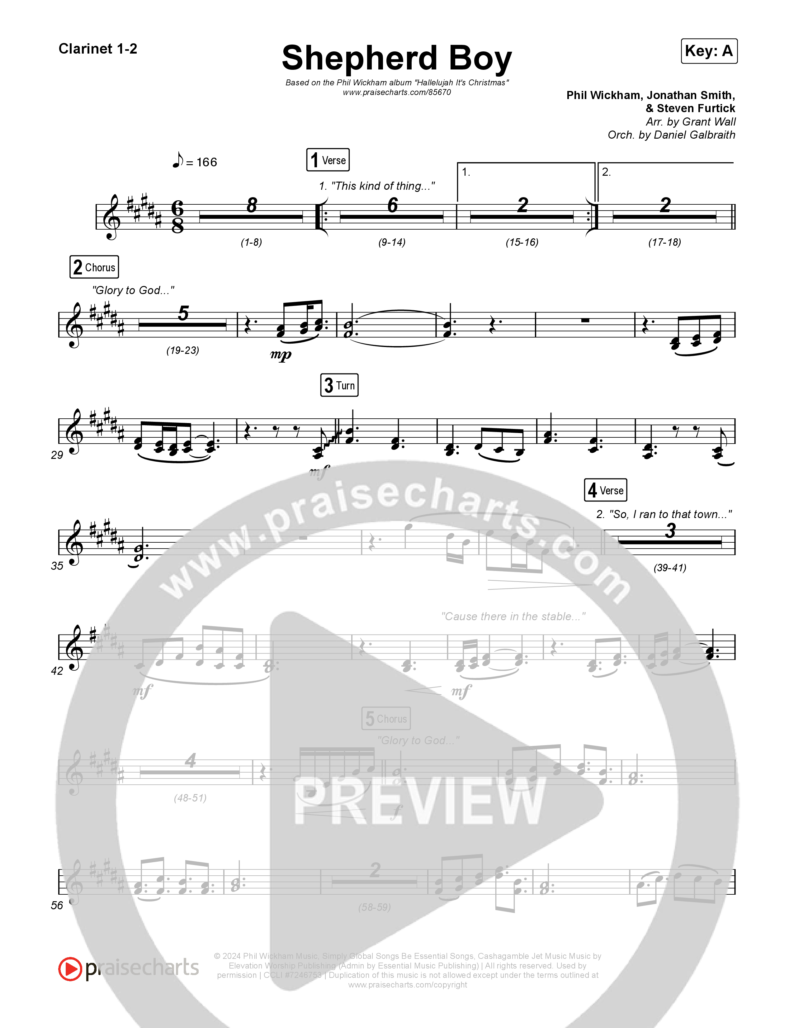 Shepherd Boy Clarinet 1,2 (Phil Wickham)