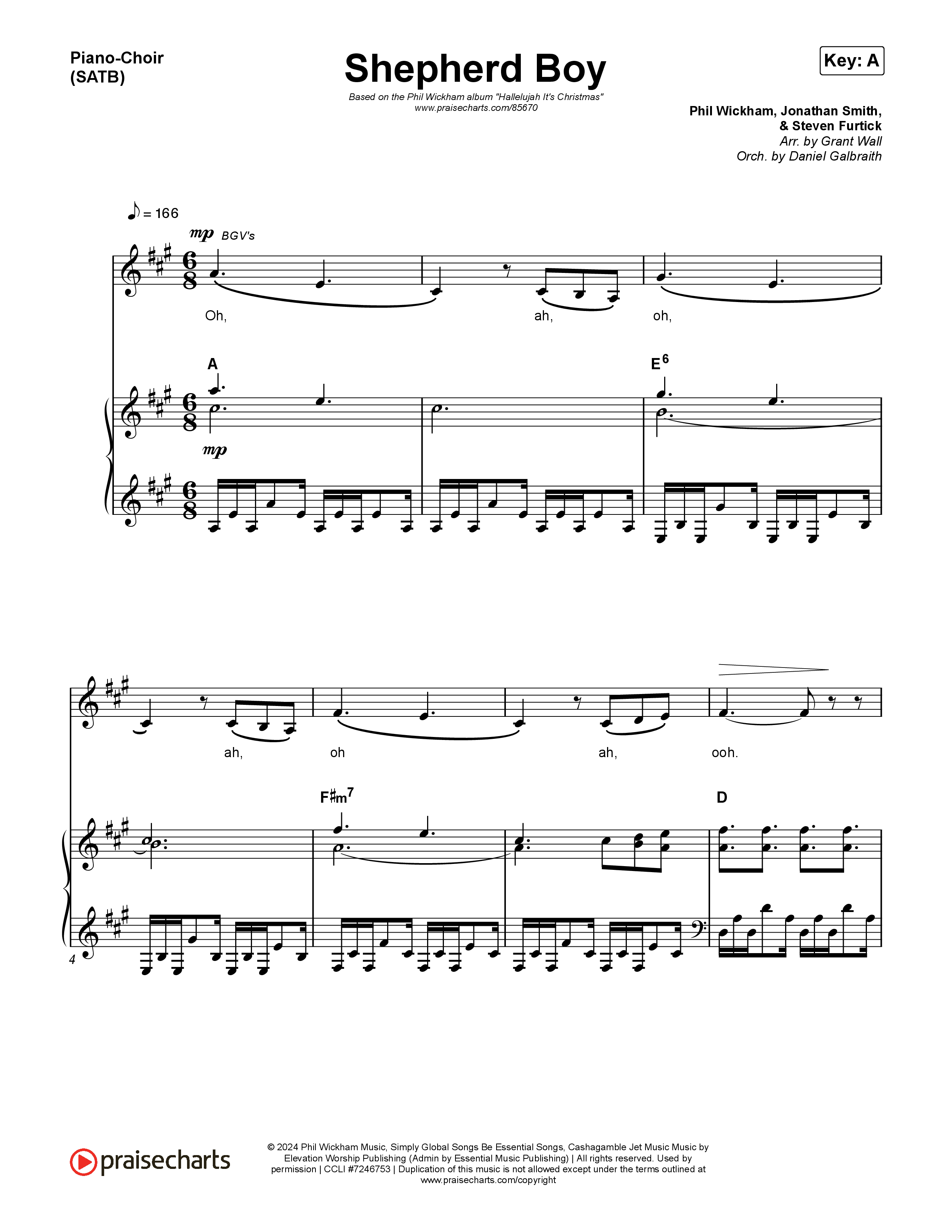 Shepherd Boy Piano/Vocal Pack (Phil Wickham)