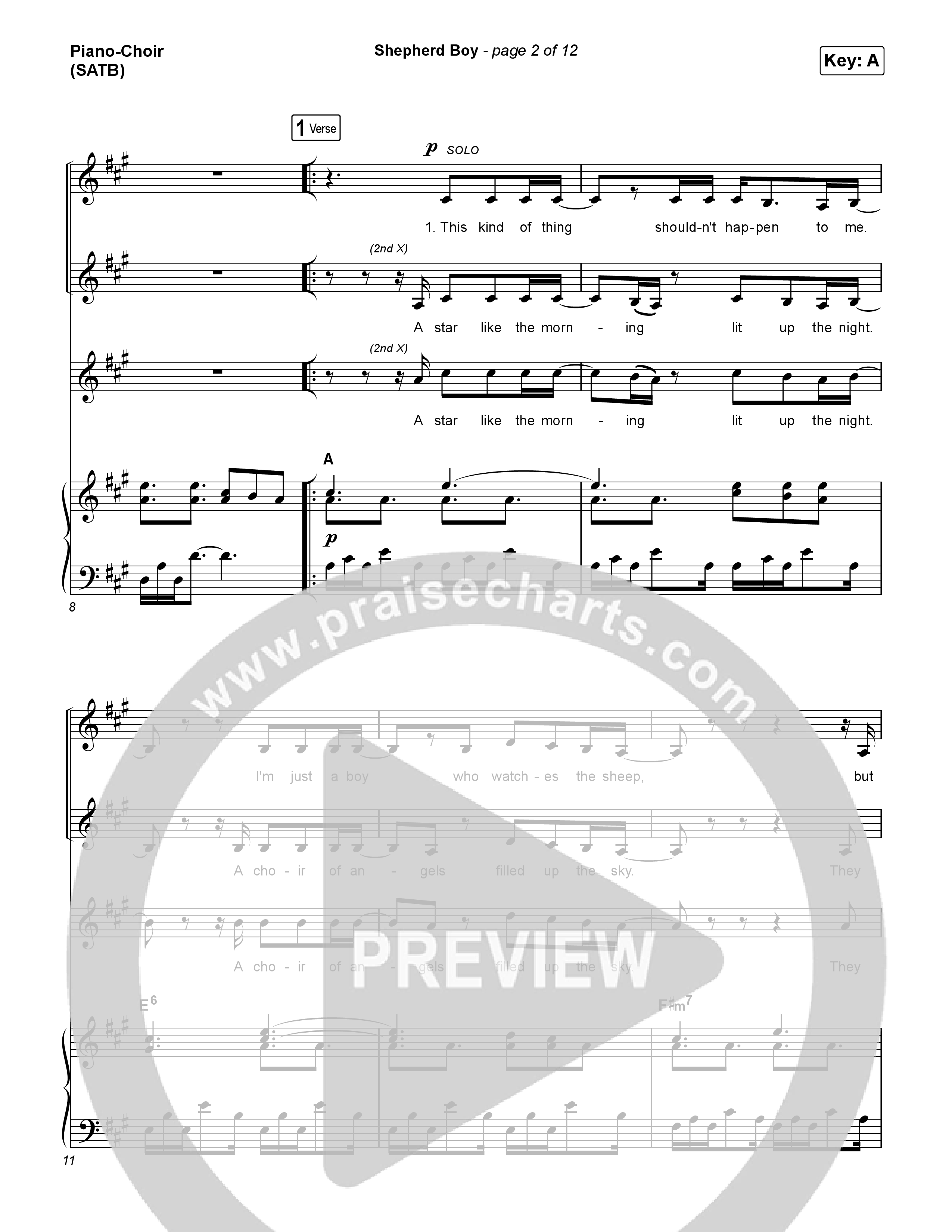 Shepherd Boy Piano/Vocal Pack (Phil Wickham)