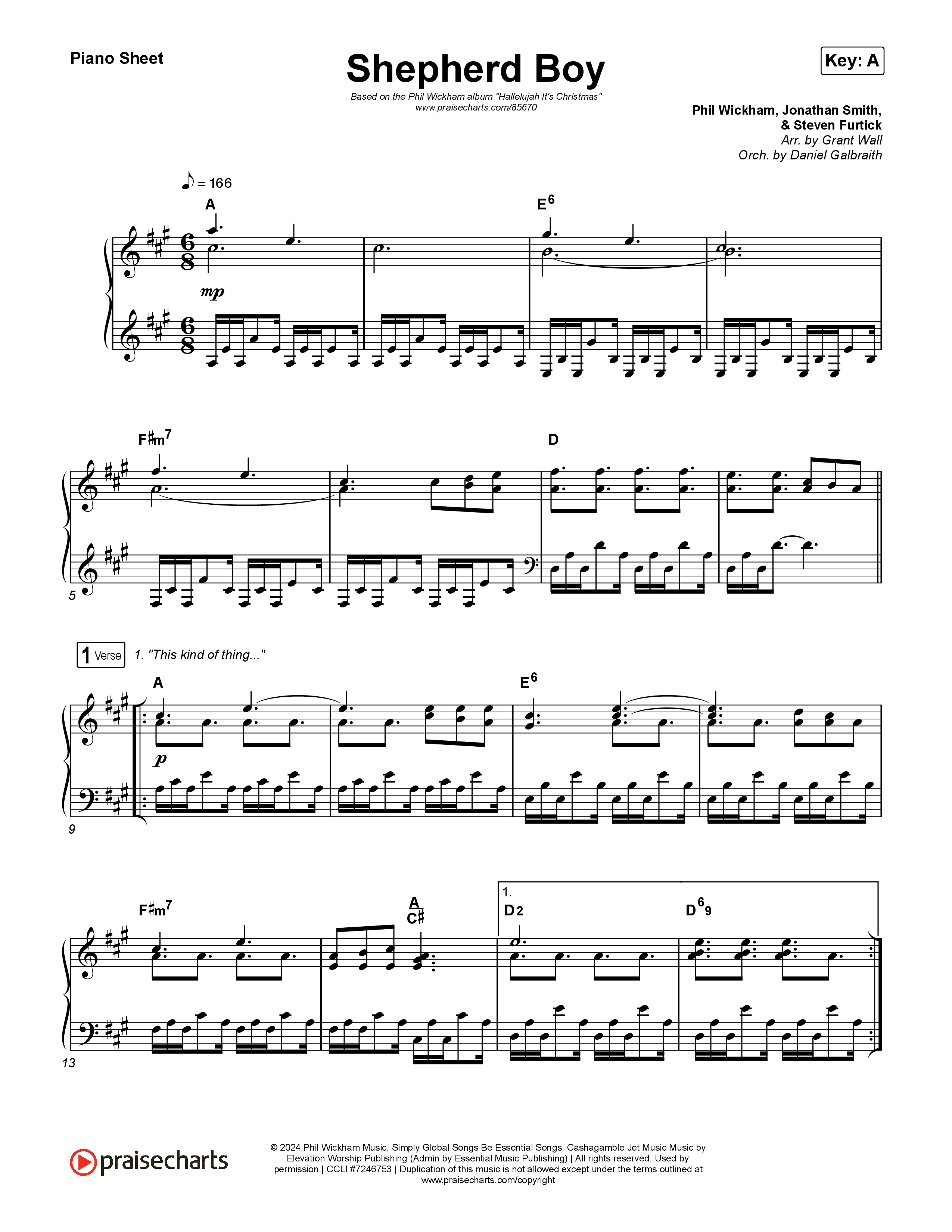 Shepherd Boy Piano Sheet (Phil Wickham)