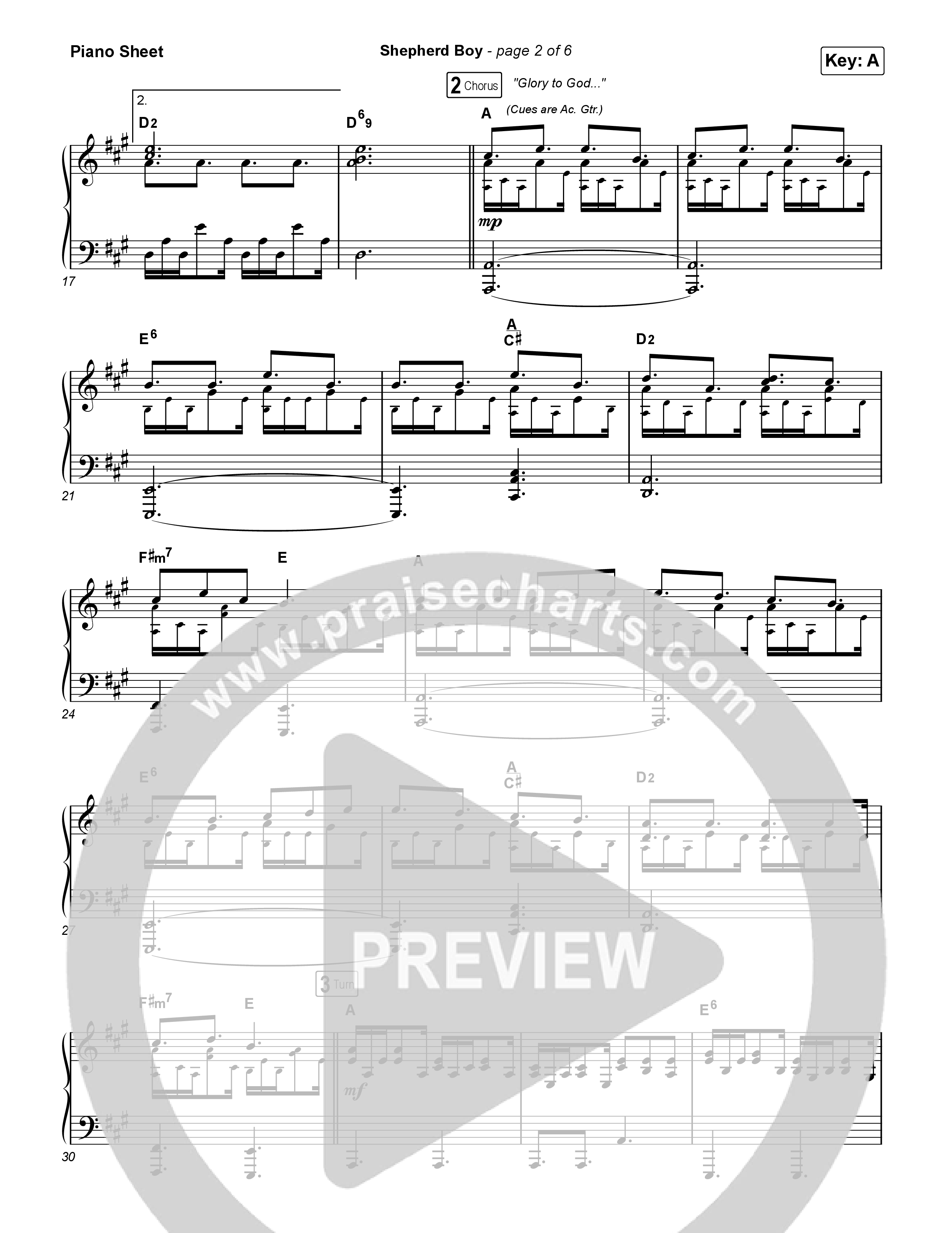 Shepherd Boy Piano Sheet (Phil Wickham)