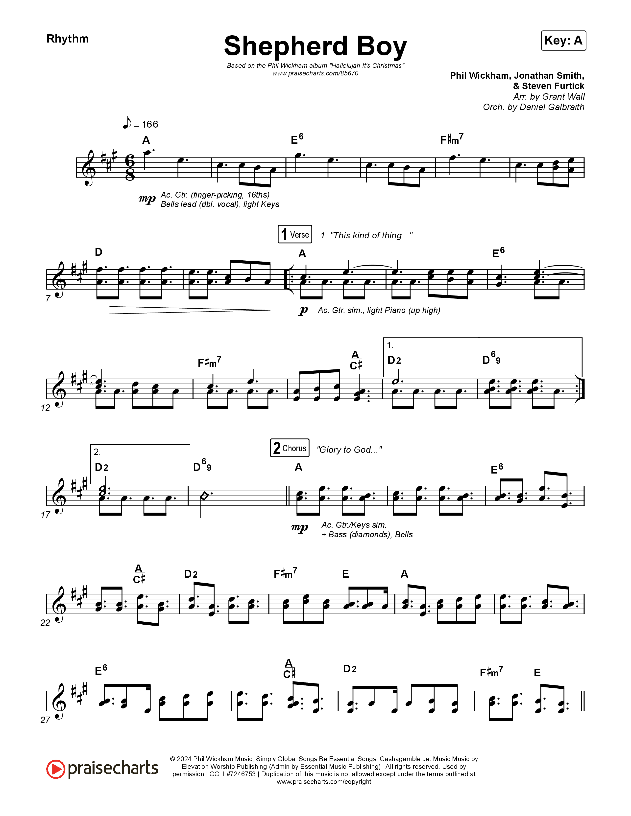 Shepherd Boy Rhythm Chart (Phil Wickham)