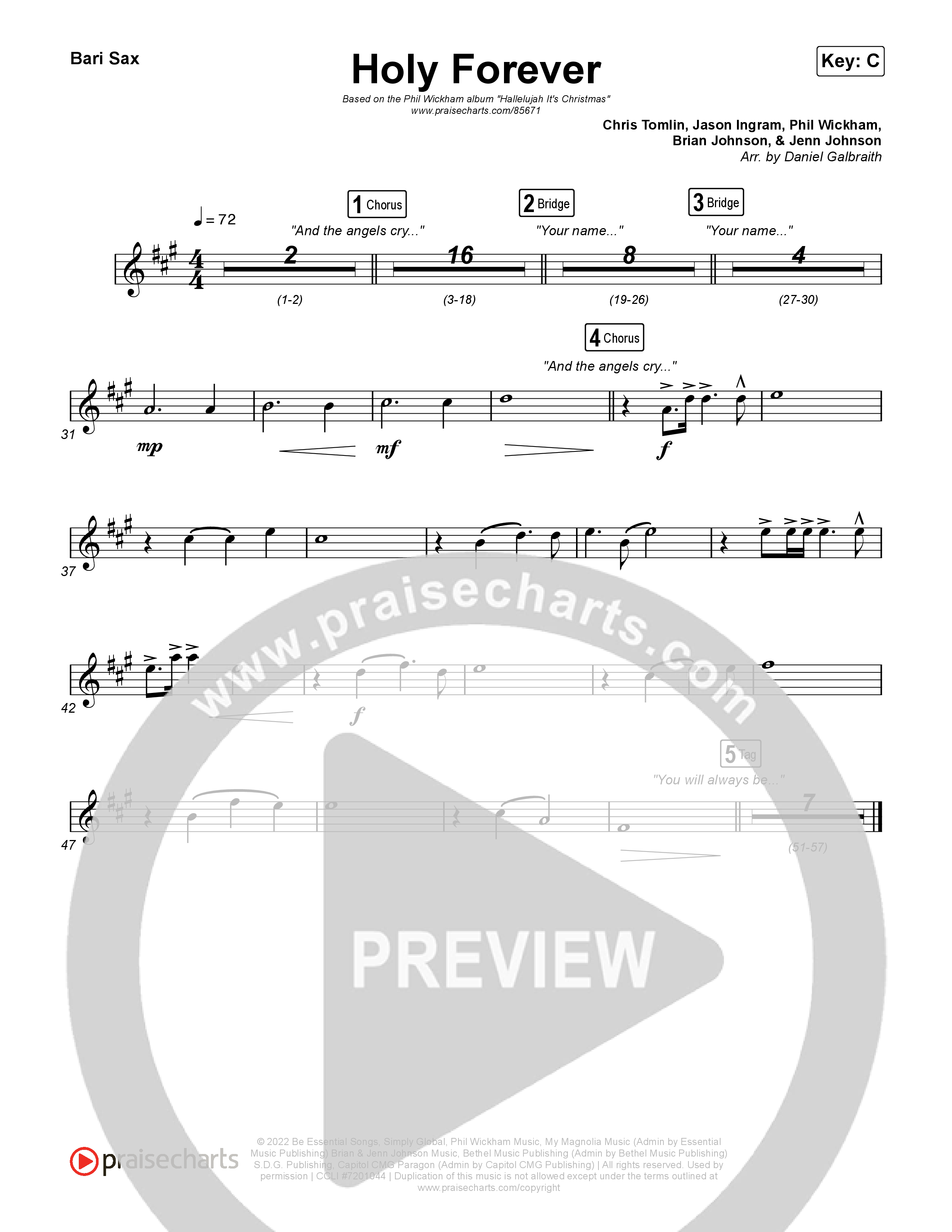 Holy Forever Sax Pack (Phil Wickham)