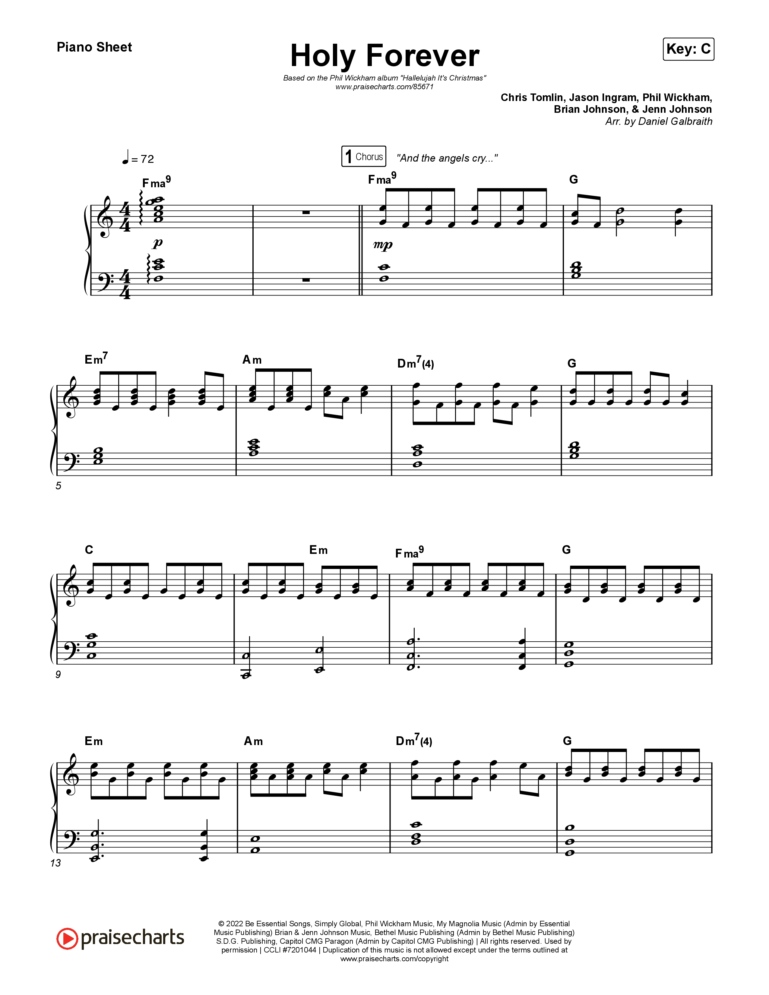 Holy Forever Piano Sheet (Phil Wickham)