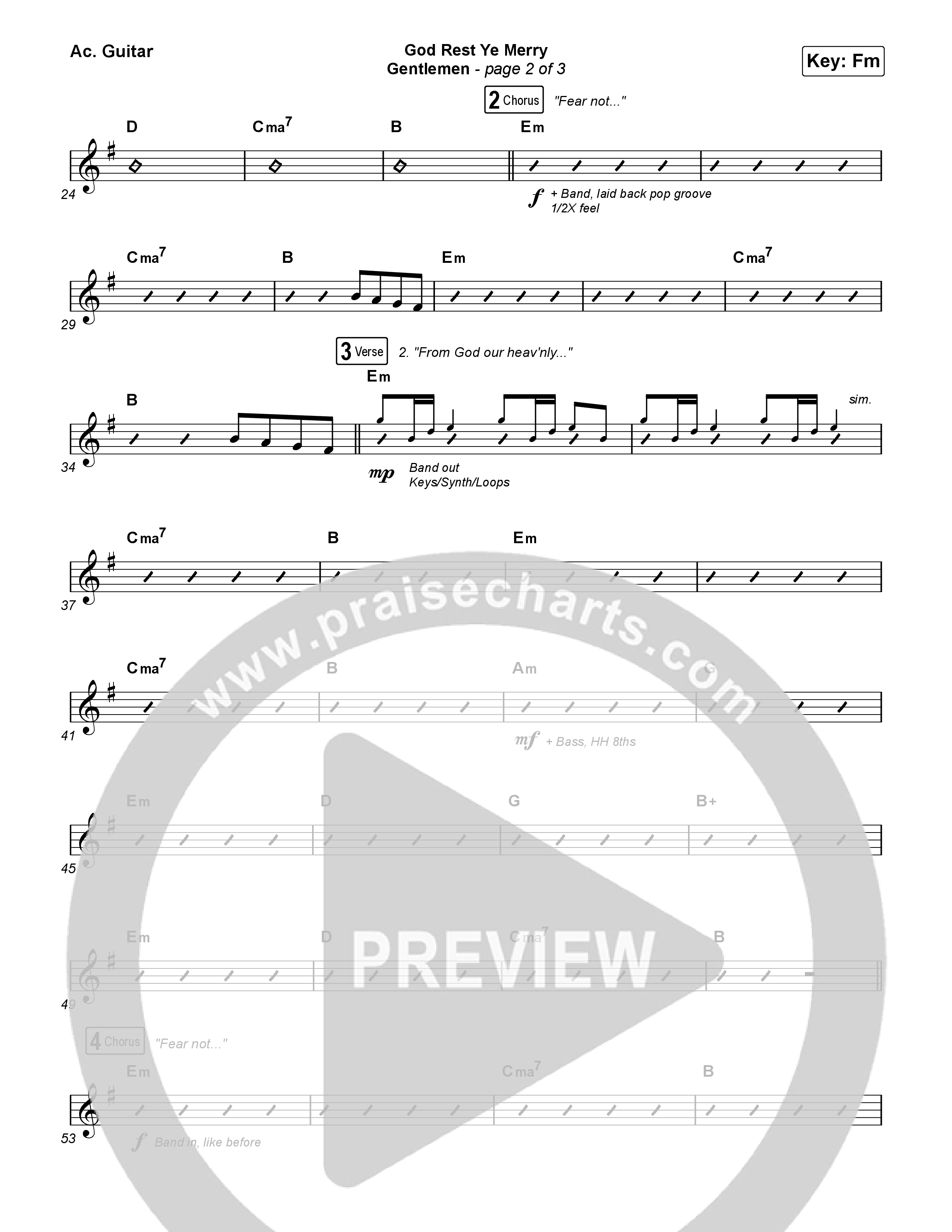 God Rest Ye Merry Gentlemen Acoustic Guitar (Phil Wickham)