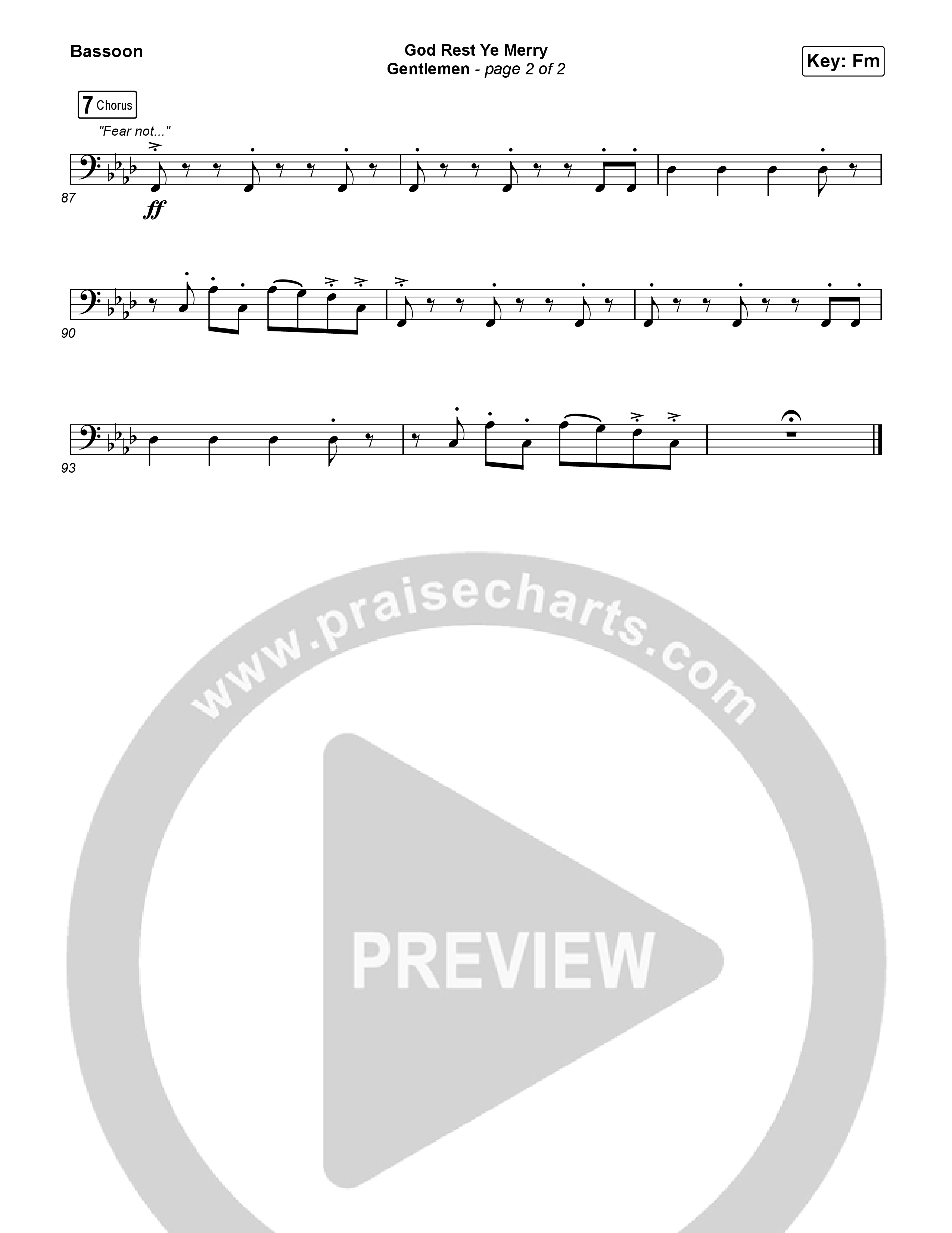 God Rest Ye Merry Gentlemen Bassoon (Phil Wickham)