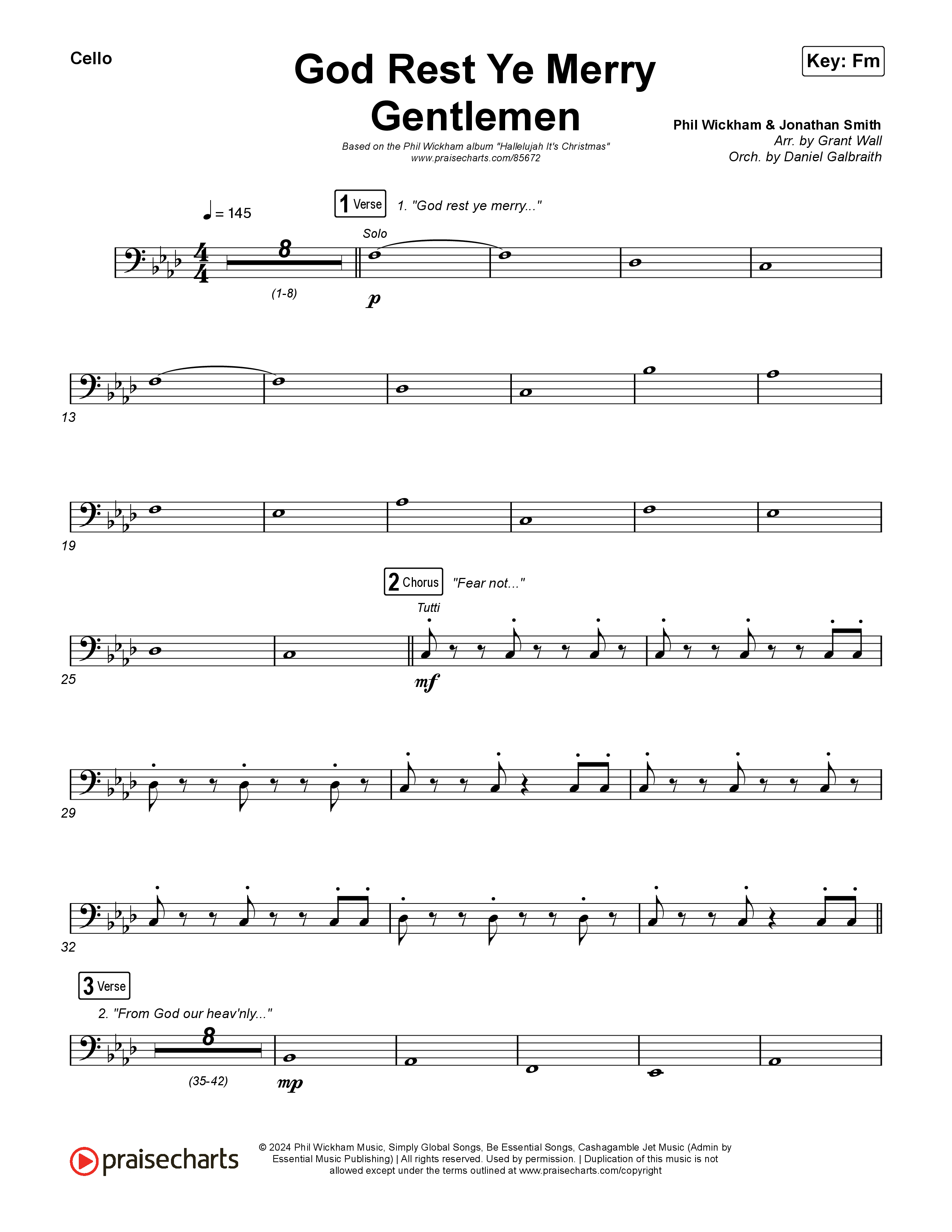 God Rest Ye Merry Gentlemen Cello (Phil Wickham)