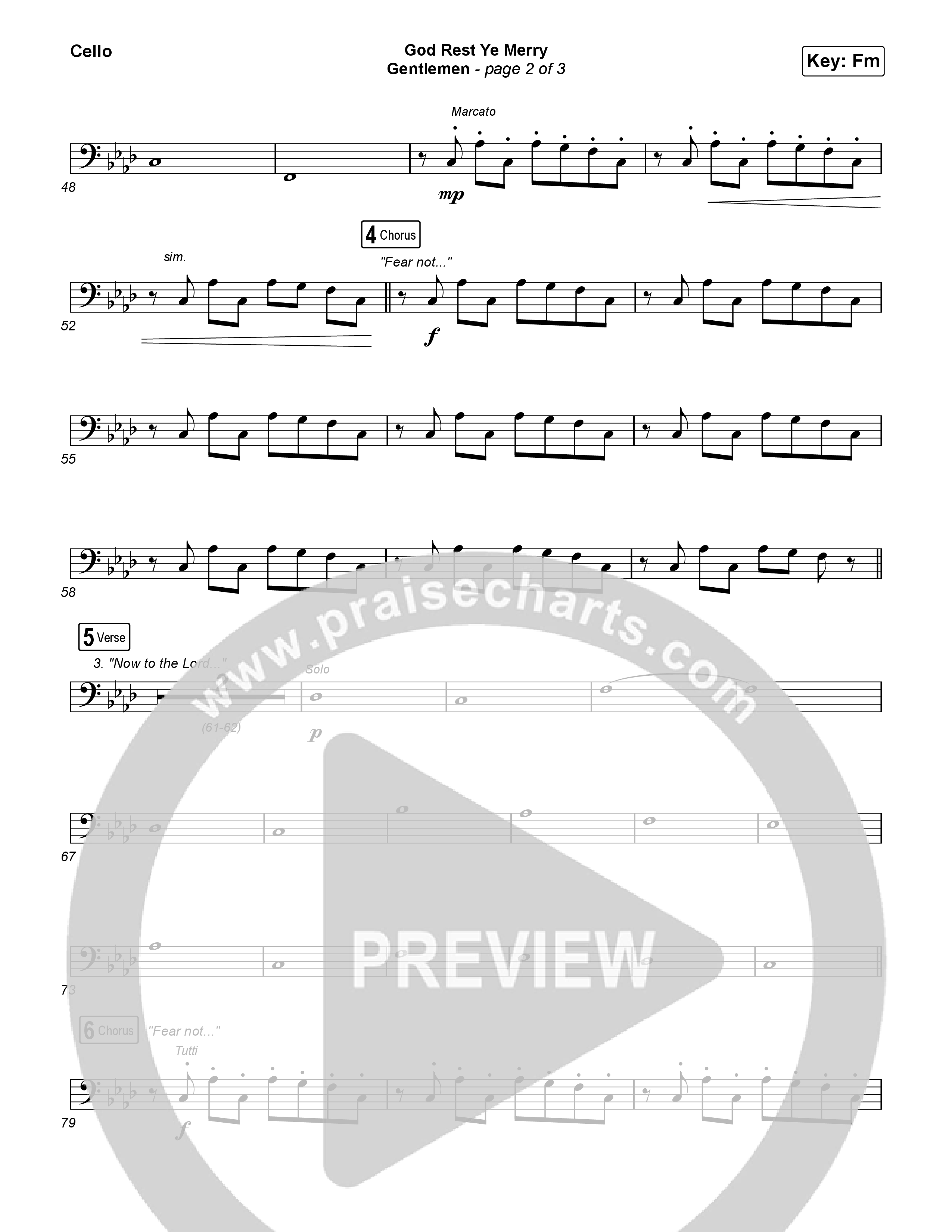 God Rest Ye Merry Gentlemen Cello (Phil Wickham)