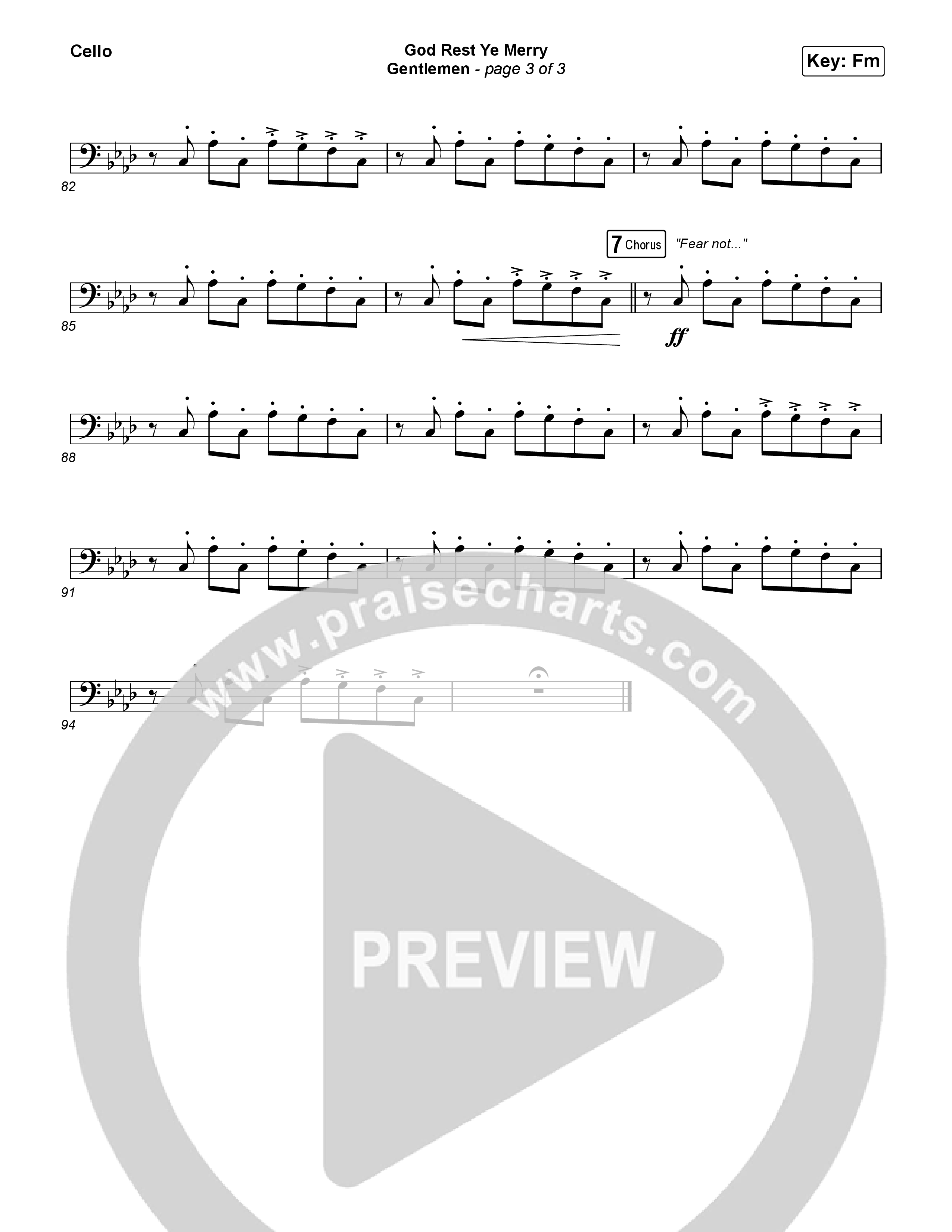 God Rest Ye Merry Gentlemen Cello (Phil Wickham)