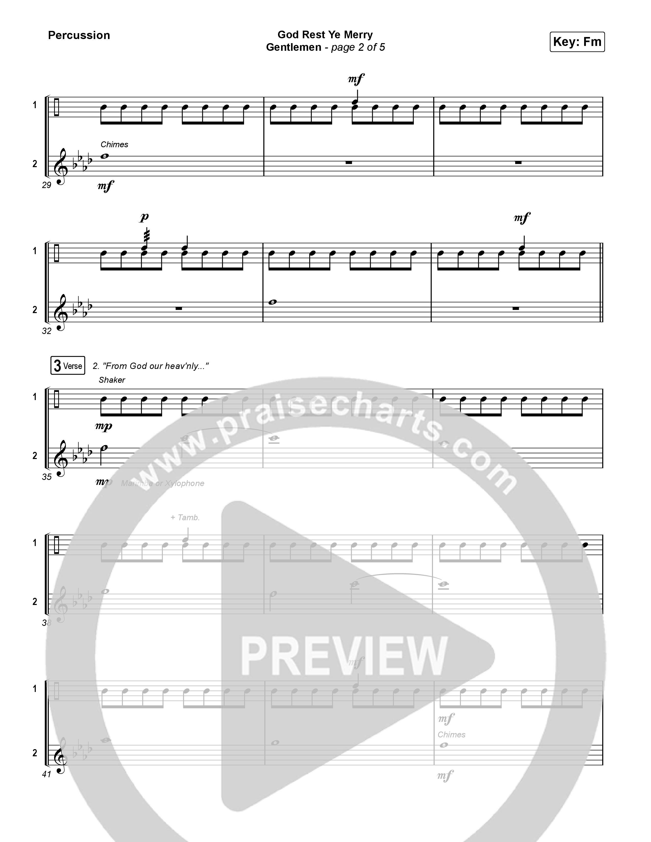 God Rest Ye Merry Gentlemen Percussion (Phil Wickham)