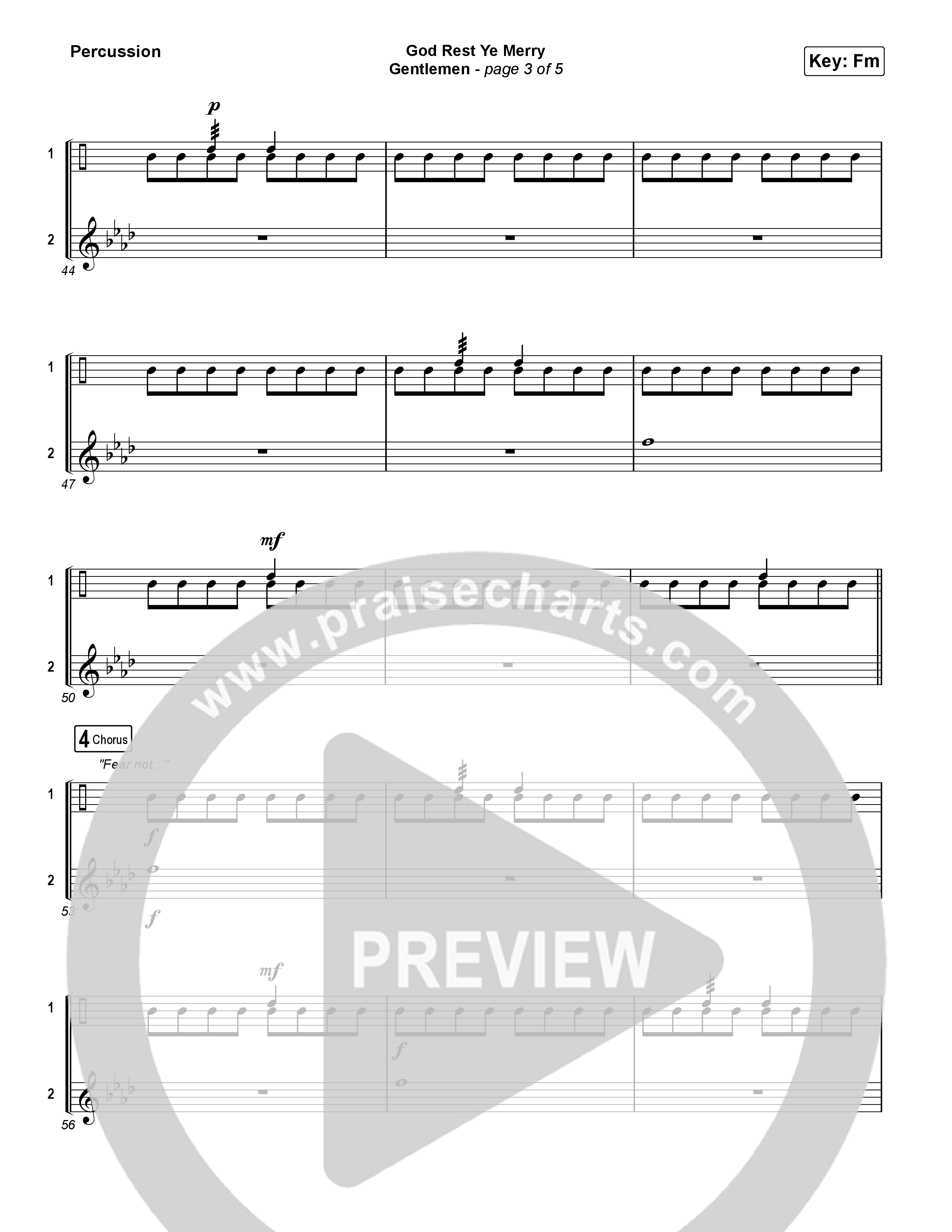 God Rest Ye Merry Gentlemen Percussion (Phil Wickham)